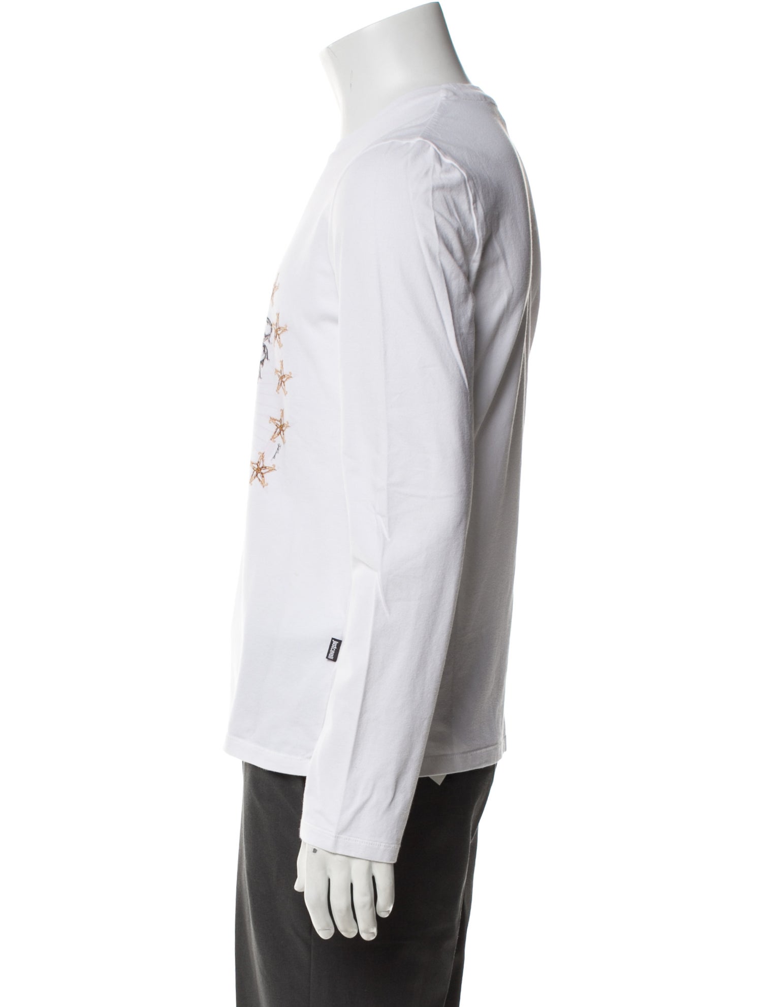 Just Cavalli Graphic Print Crew Neck Henley