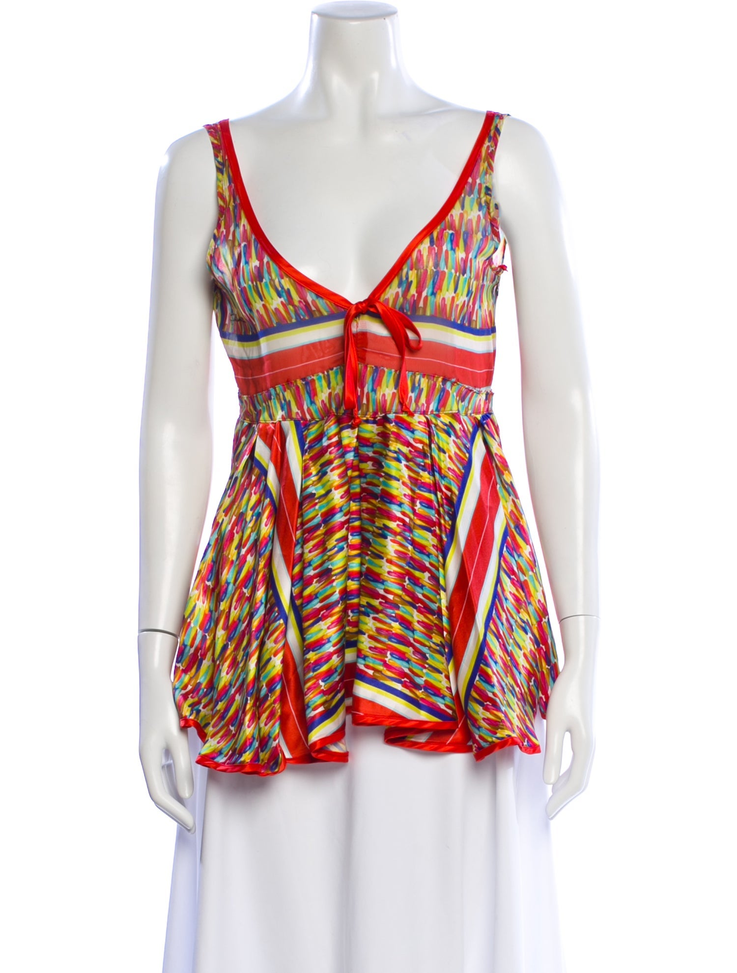 Just Cavalli Patterned V-Neck Top
