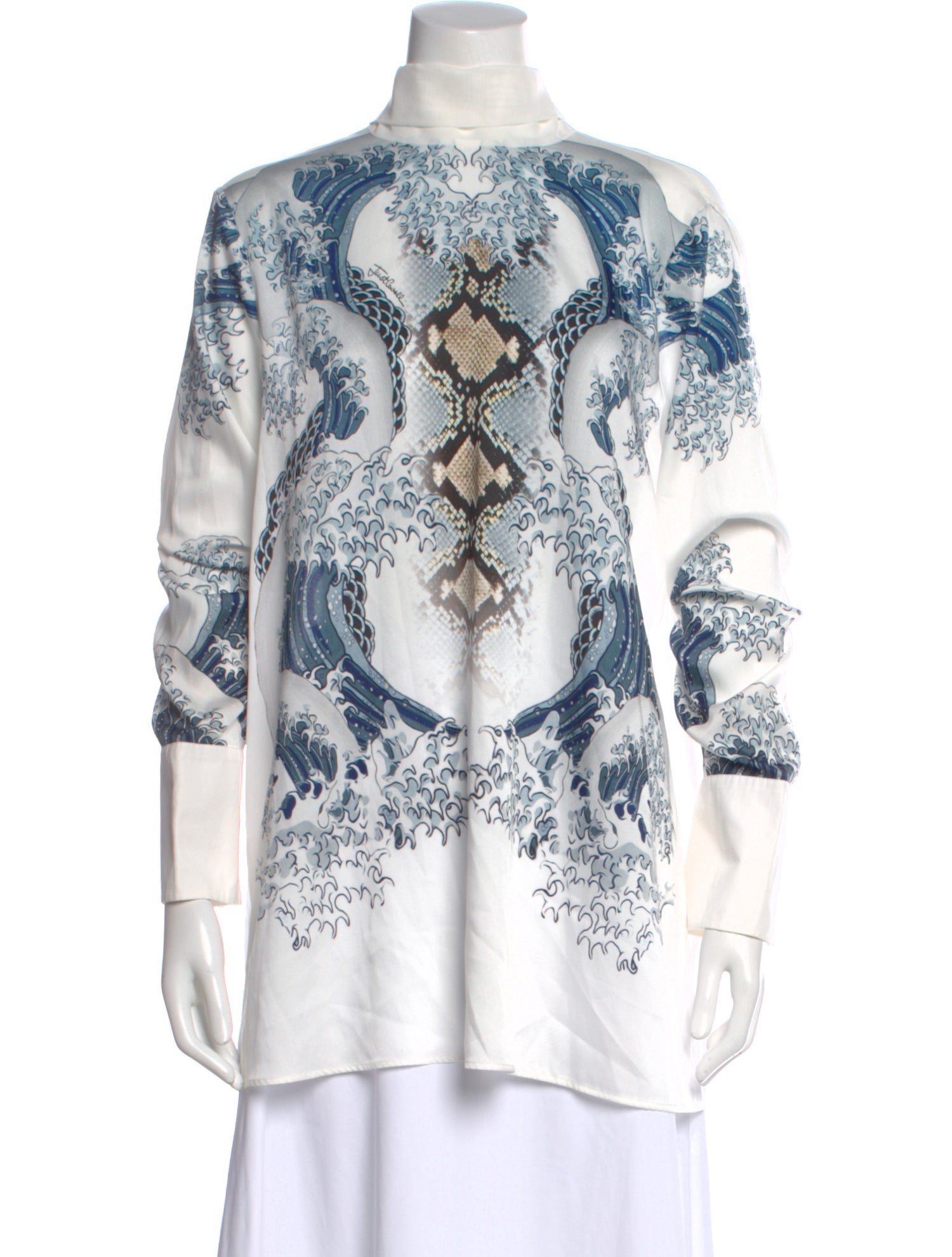 Just Cavalli Patterned Turtleneck Tunic