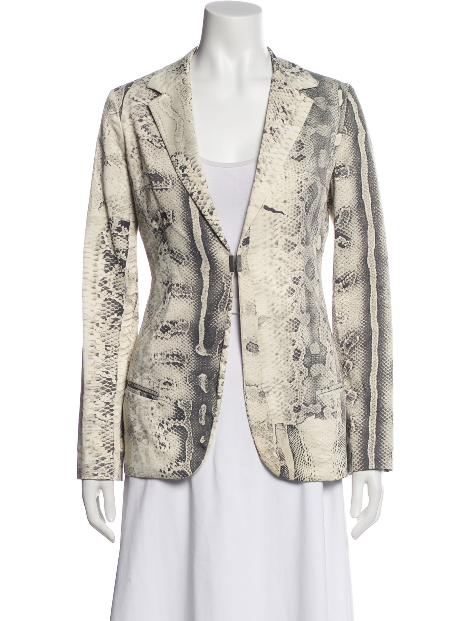 Just Cavalli Nylon Animal Print Blazer