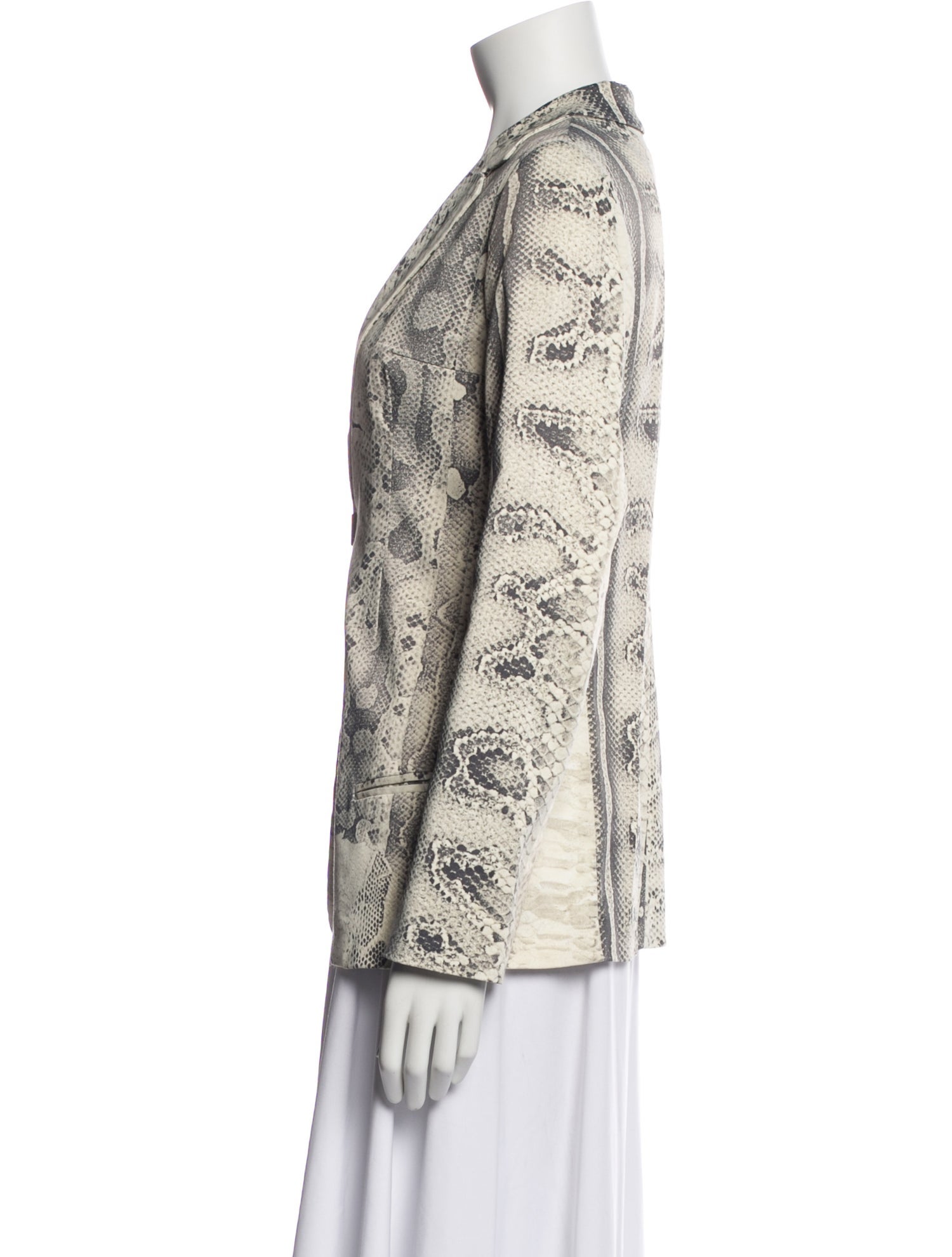 Just Cavalli Nylon Animal Print Blazer