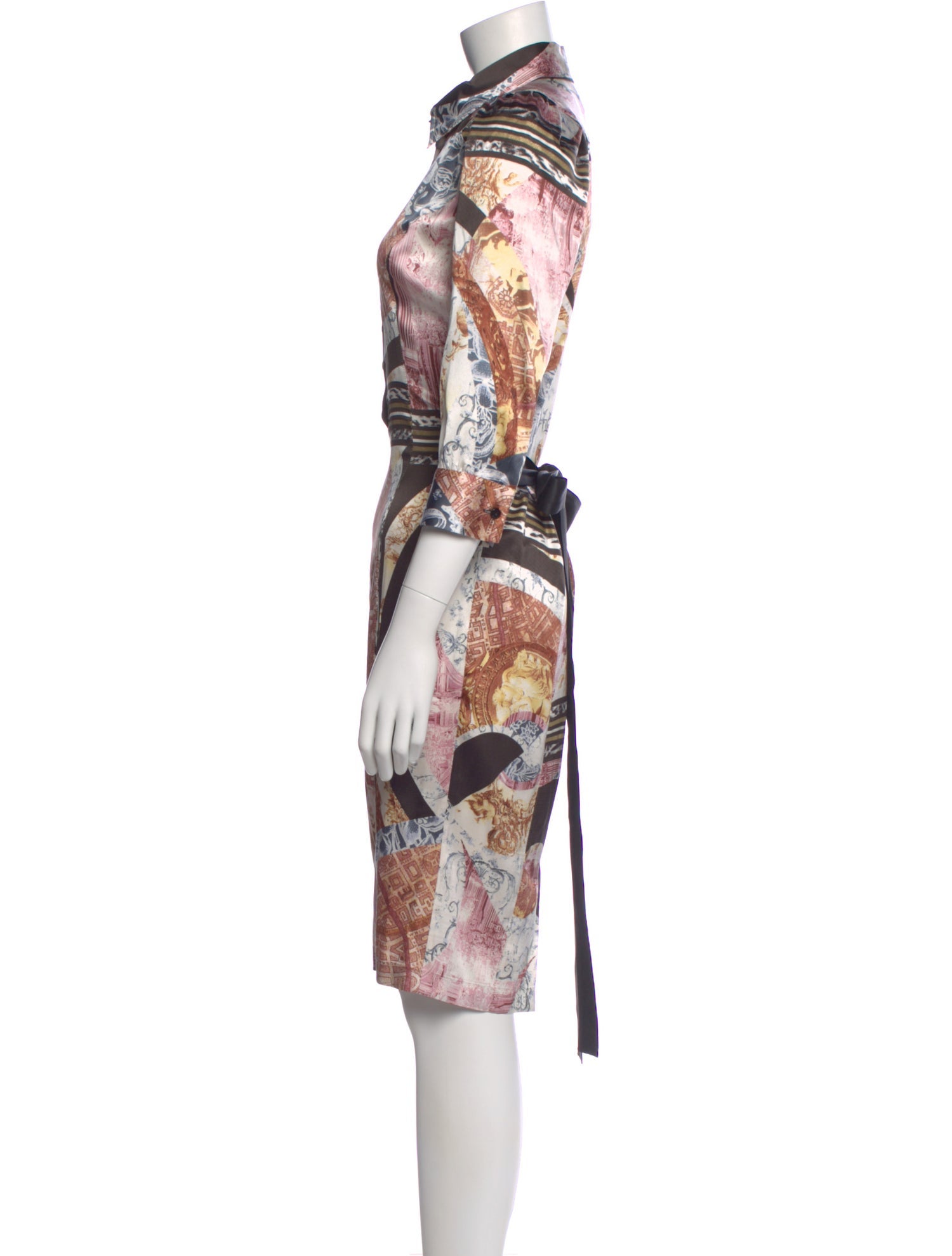 Just Cavalli Silk Knee-Length Dress