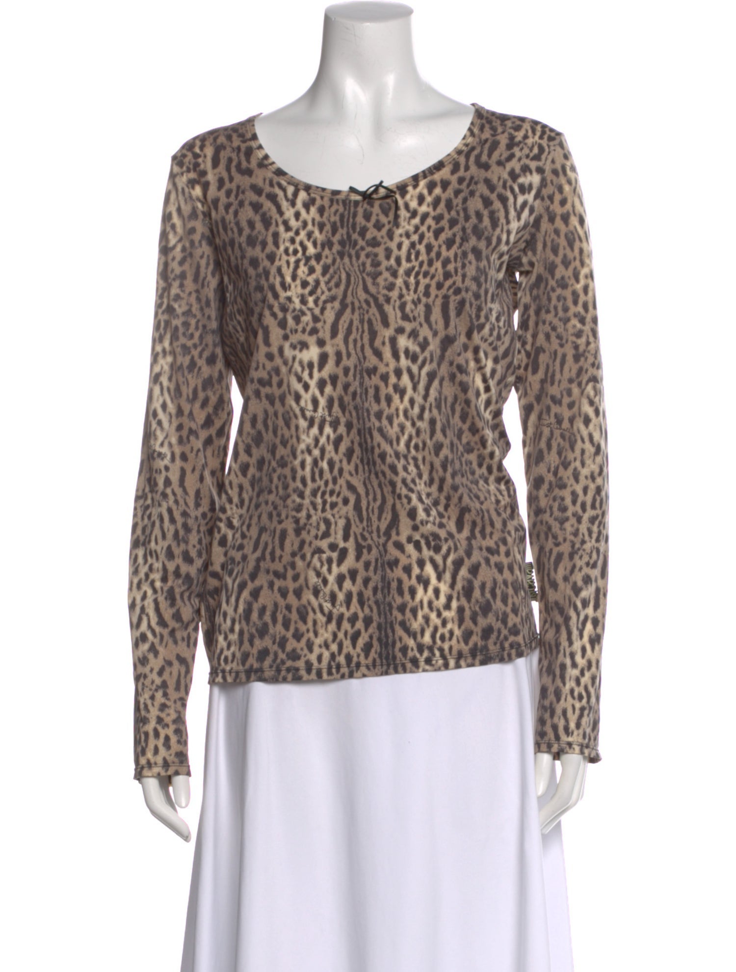 Just Cavalli Animal Print Crew Neck Top