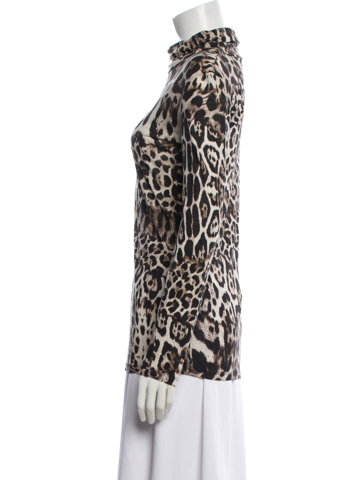 Just Cavalli Animal Print Turtleneck Top