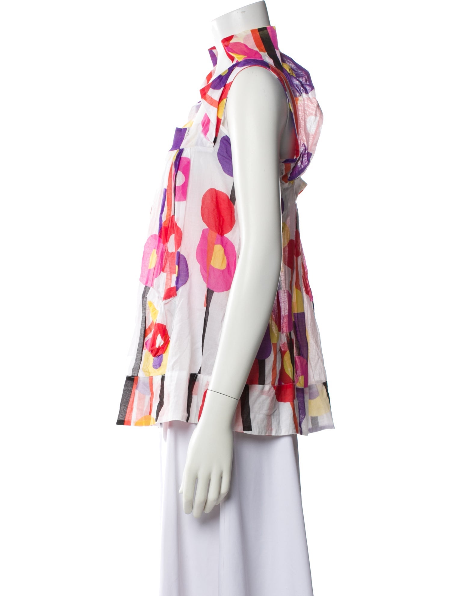 Just Cavalli Floral Print Square Neckline Top