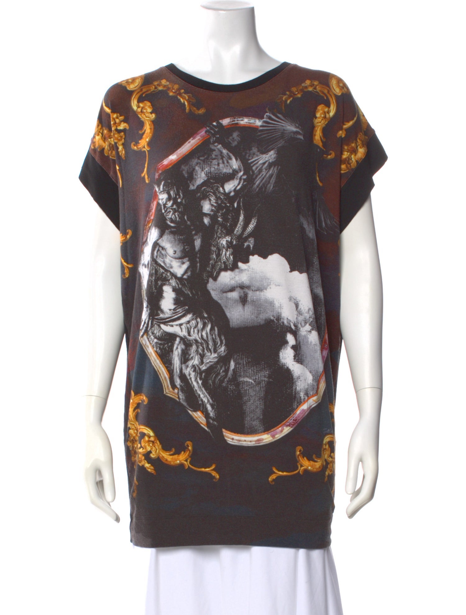 Just Cavalli Printed Scoop Neck Sweater