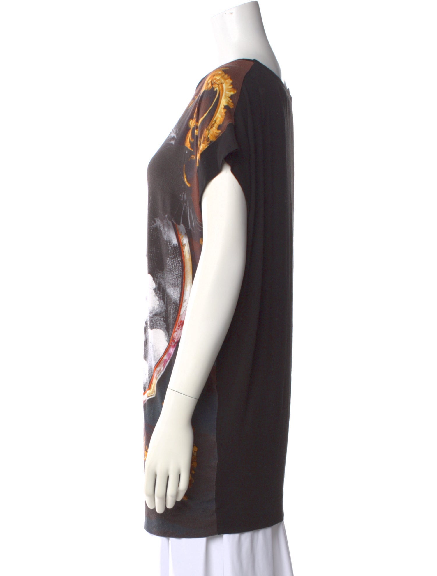 Just Cavalli Printed Scoop Neck Sweater