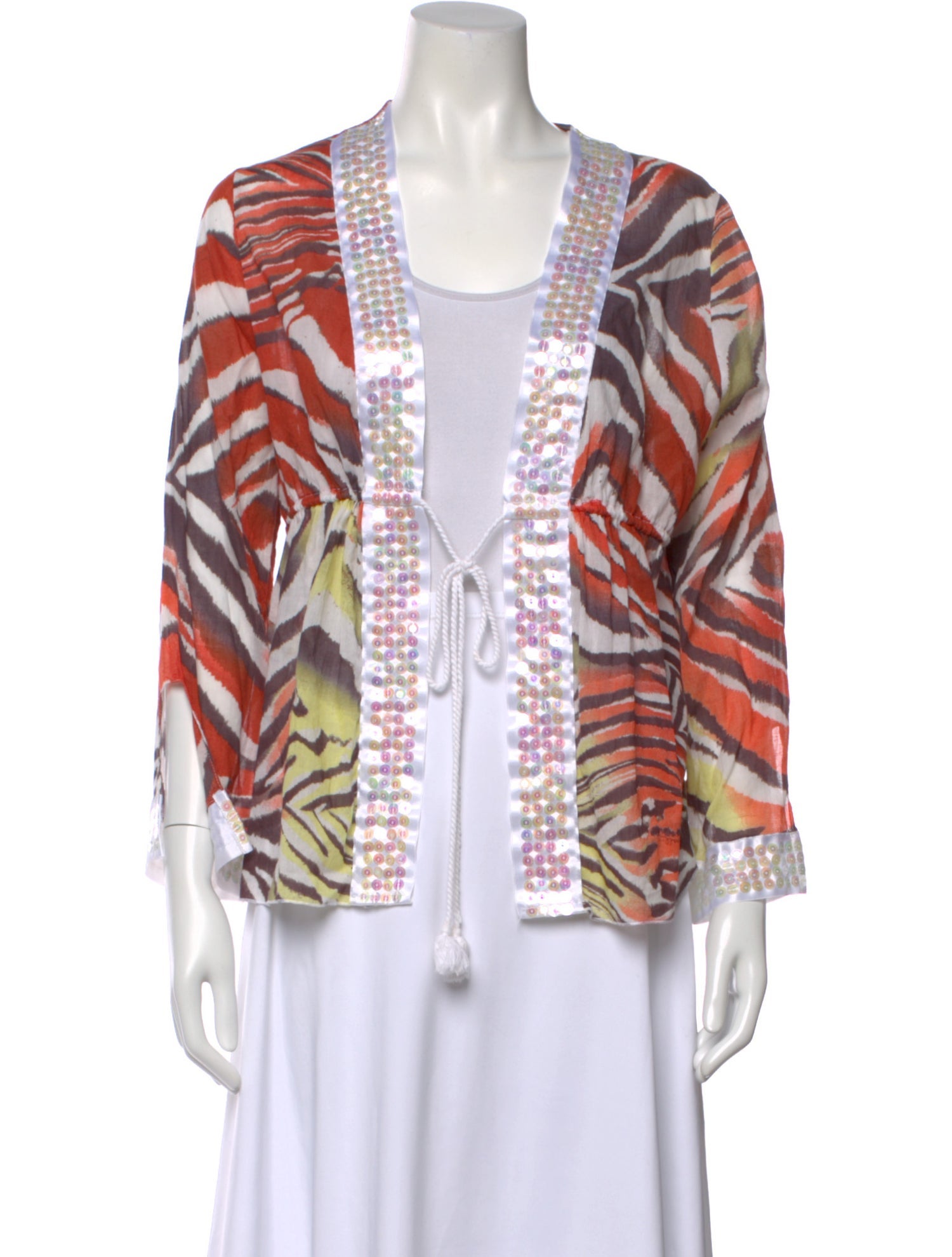 Just Cavalli Animal Print Open Front Top