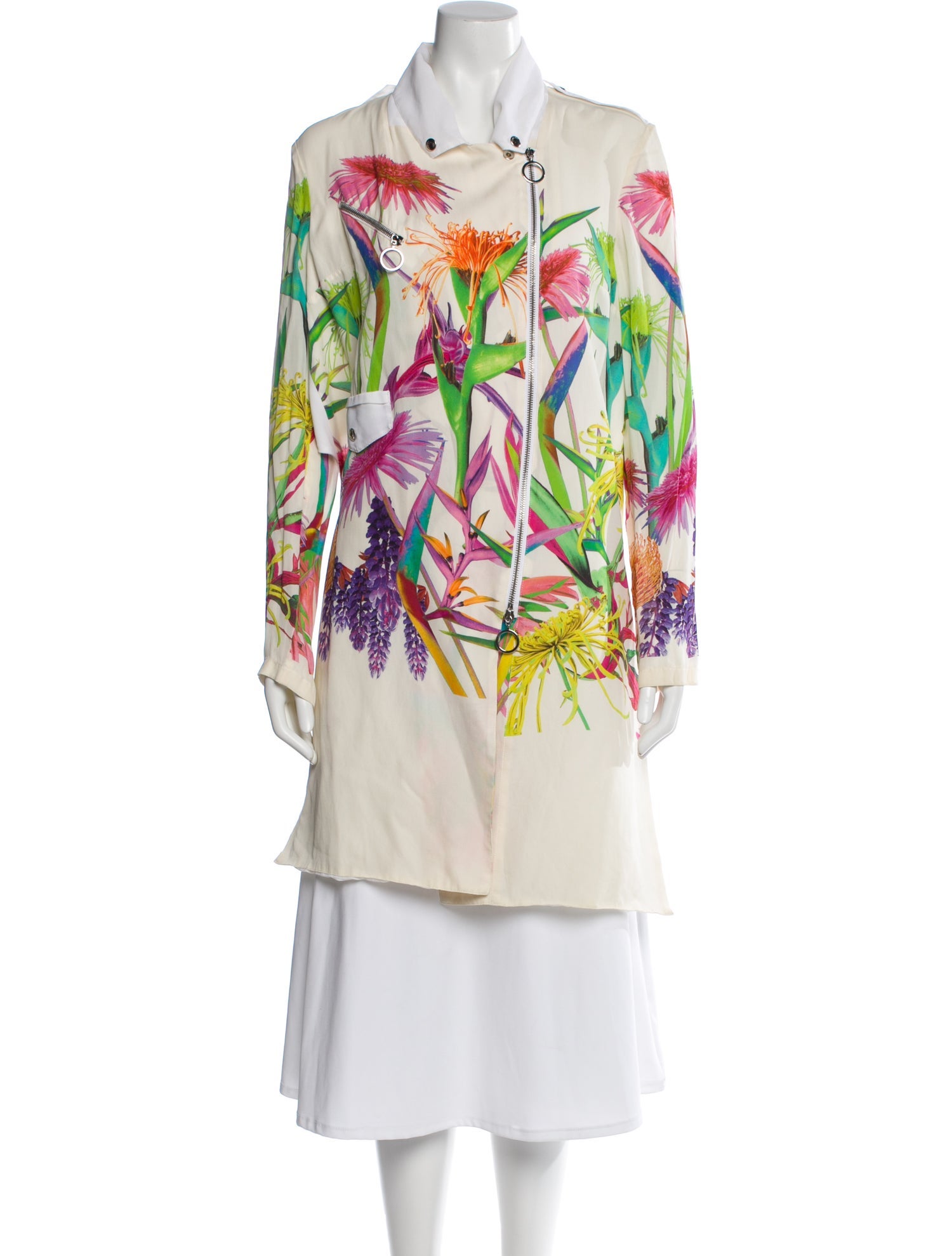 Just Cavalli Silk Printed Evening Jacket