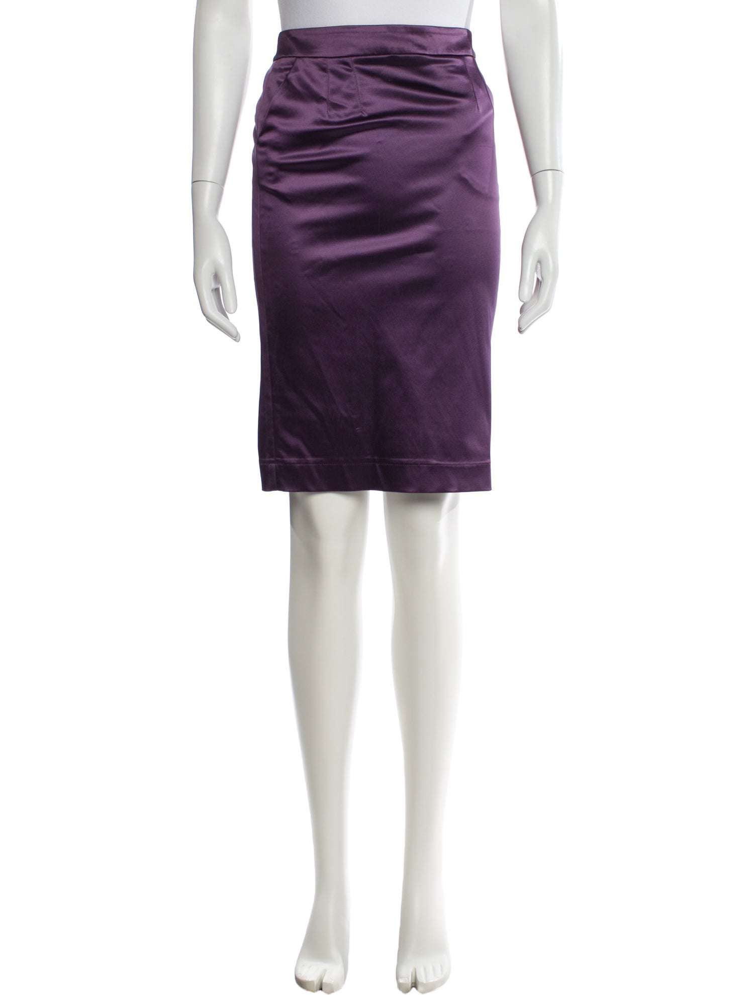 Just Cavalli Satin Knee-Length Skirt