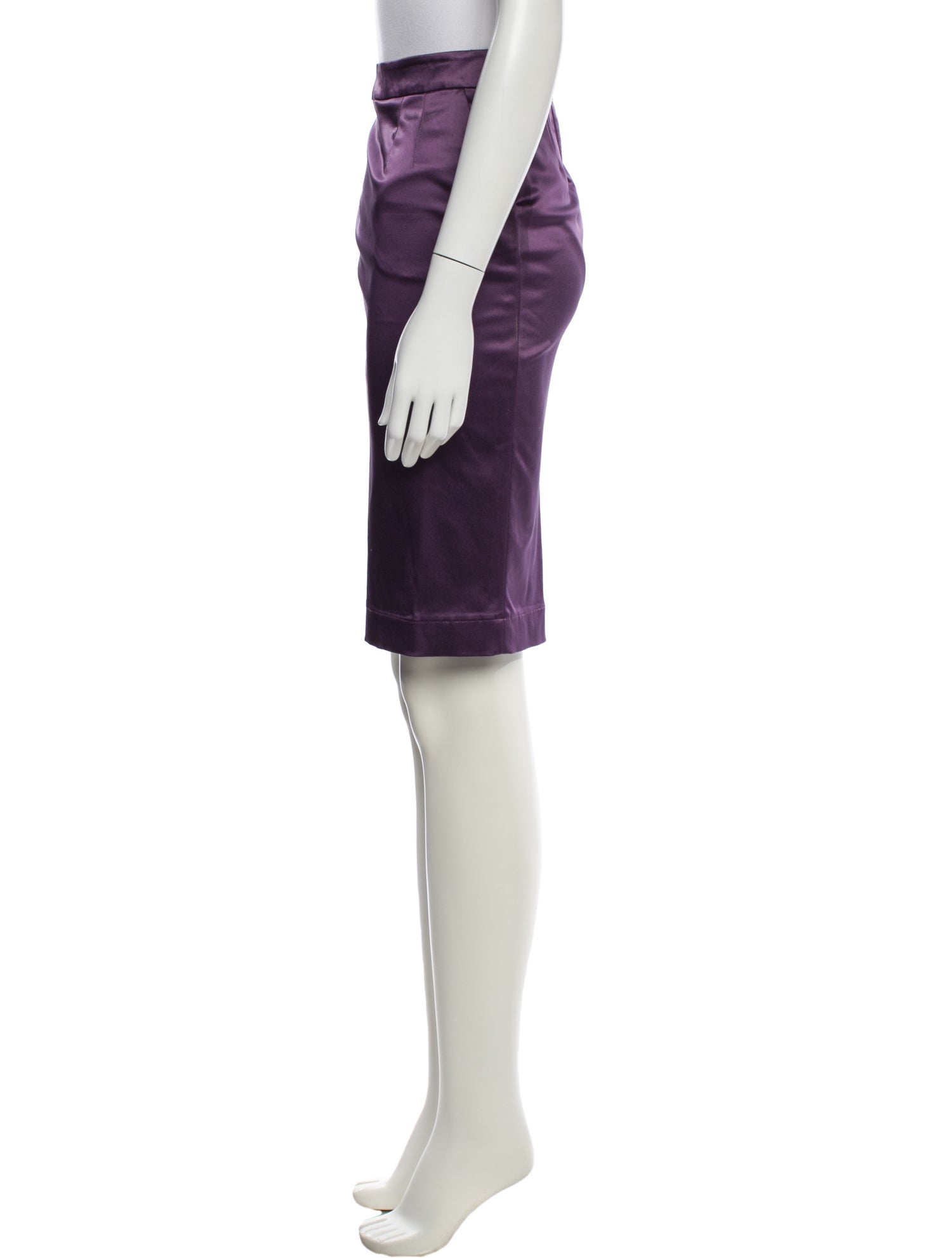 Just Cavalli Satin Knee-Length Skirt