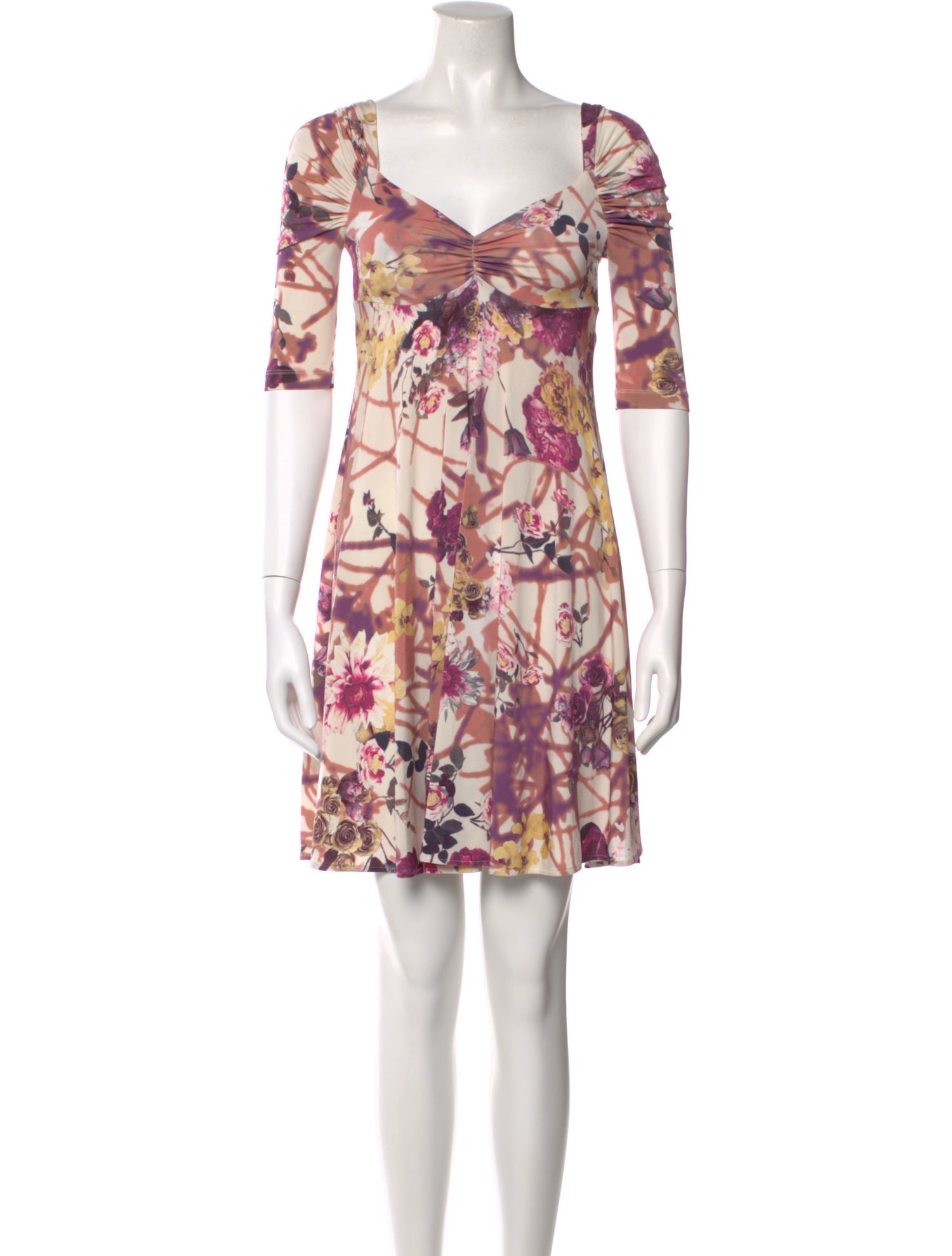 Just Cavalli Floral Print Mini Dress