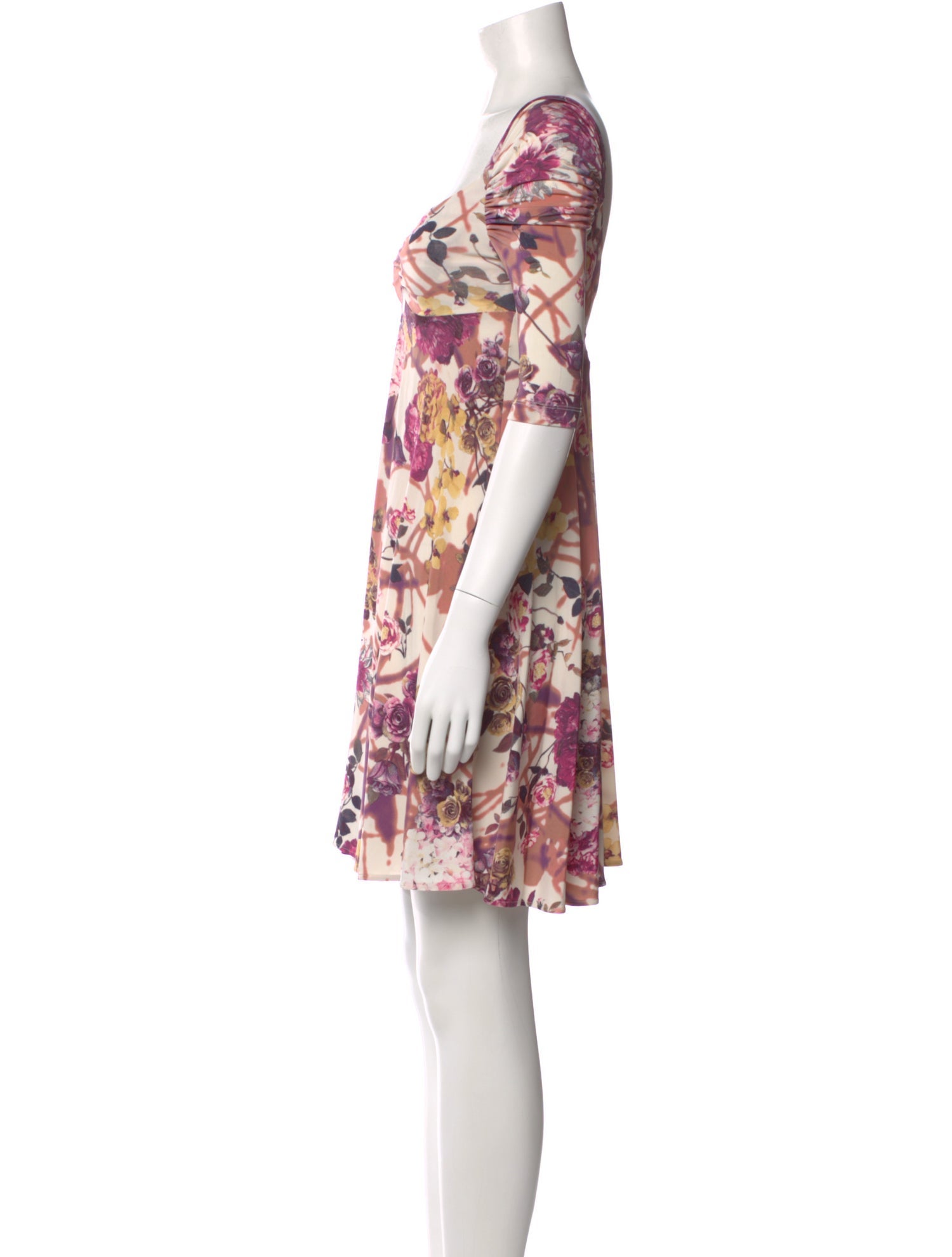 Just Cavalli Floral Print Mini Dress