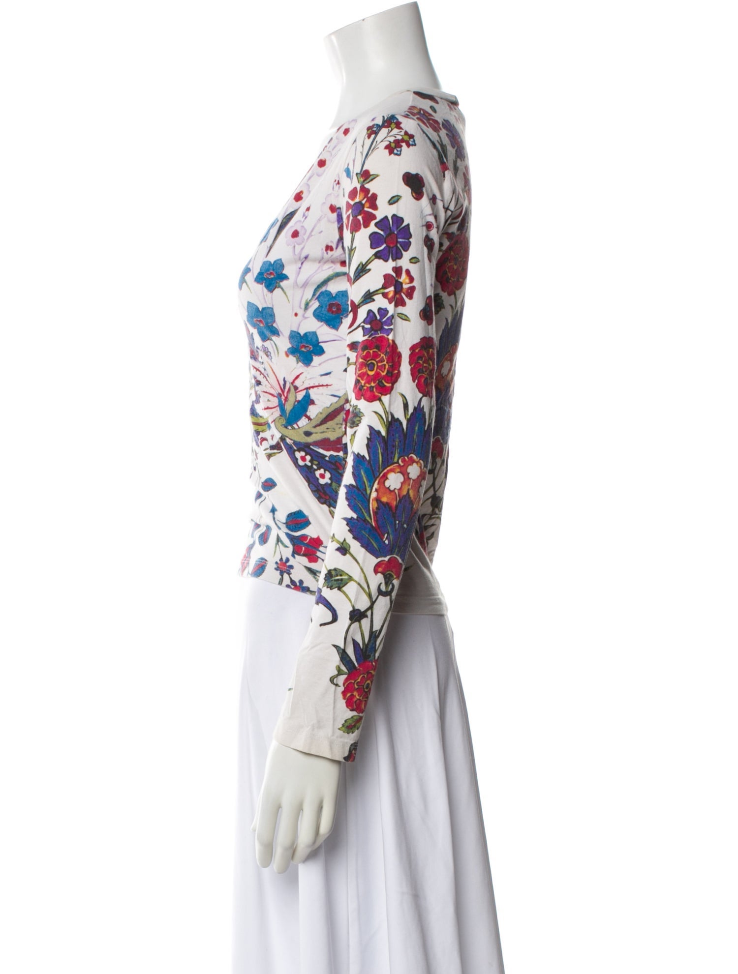 Just Cavalli Floral Print V-Neck Top