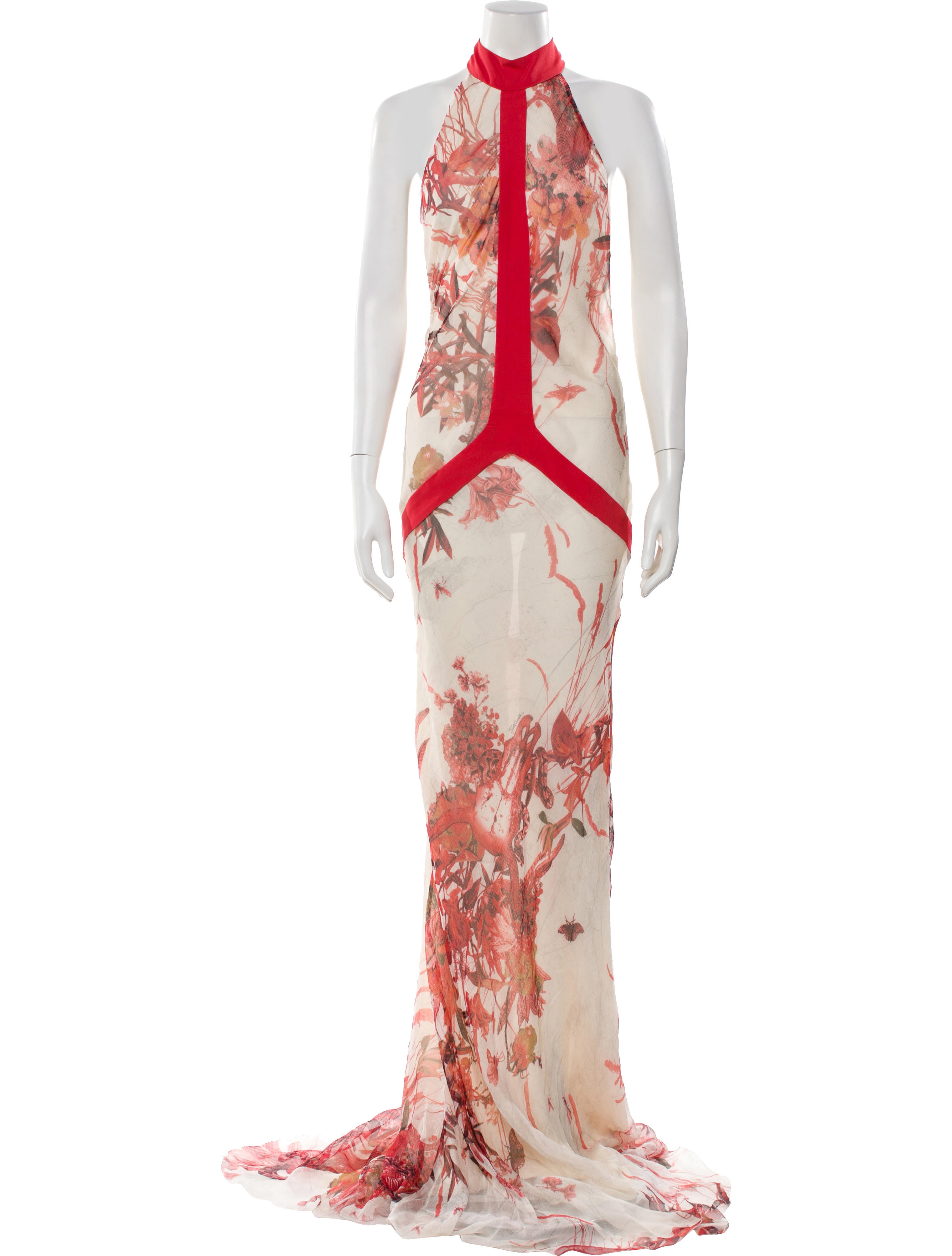 Just Cavalli Floral Print Long Dress w/ Tags