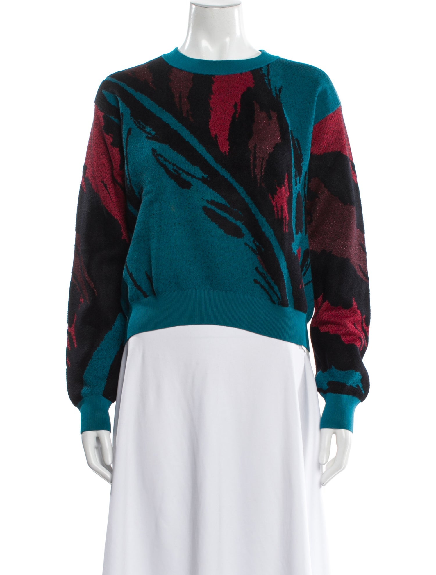 Just Cavalli Printed Crew Neck Sweater