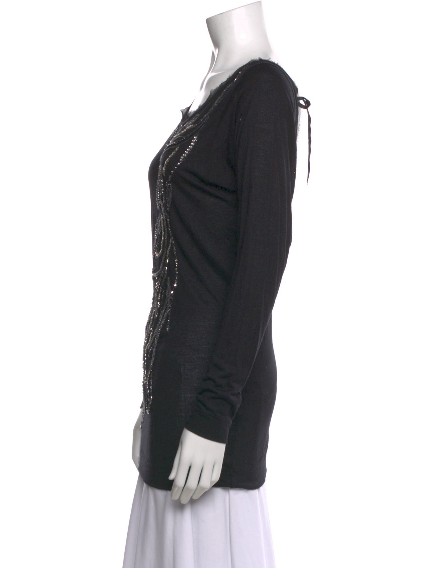 Just Cavalli Graphic Print Scoop Neck Top