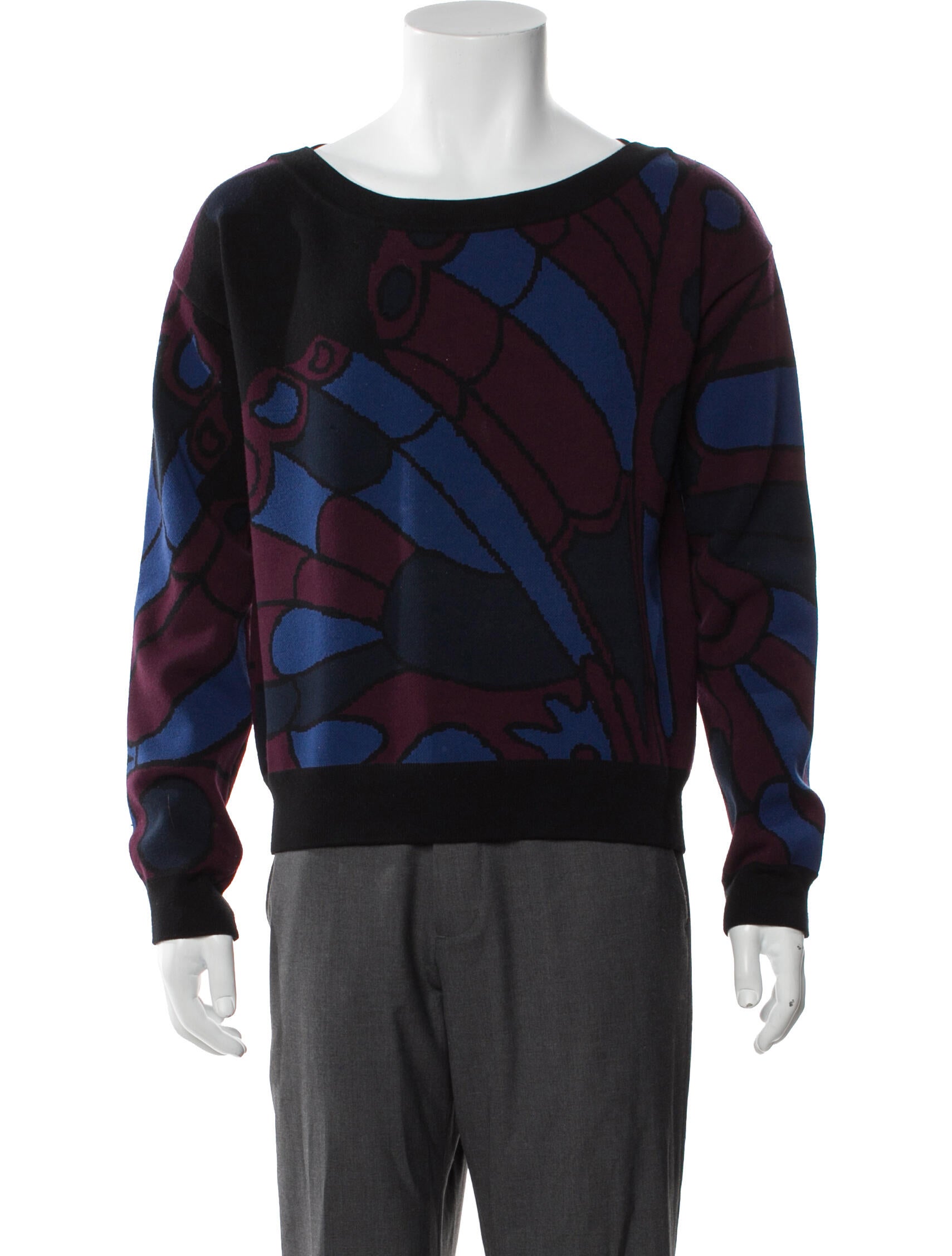 Just Cavalli Printed Scoop Neck Pullover