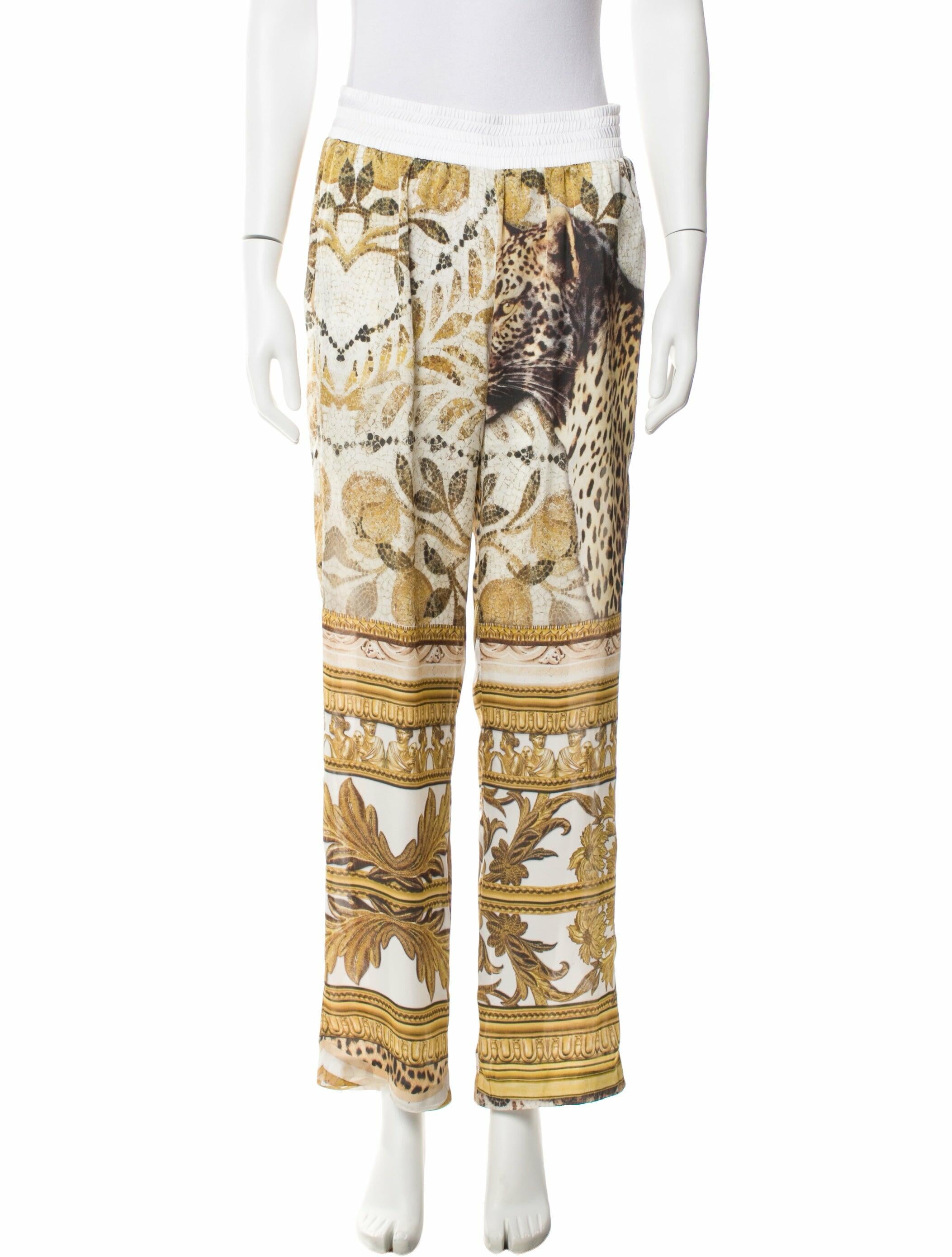 Just Cavalli Animal Print Straight Leg Pants