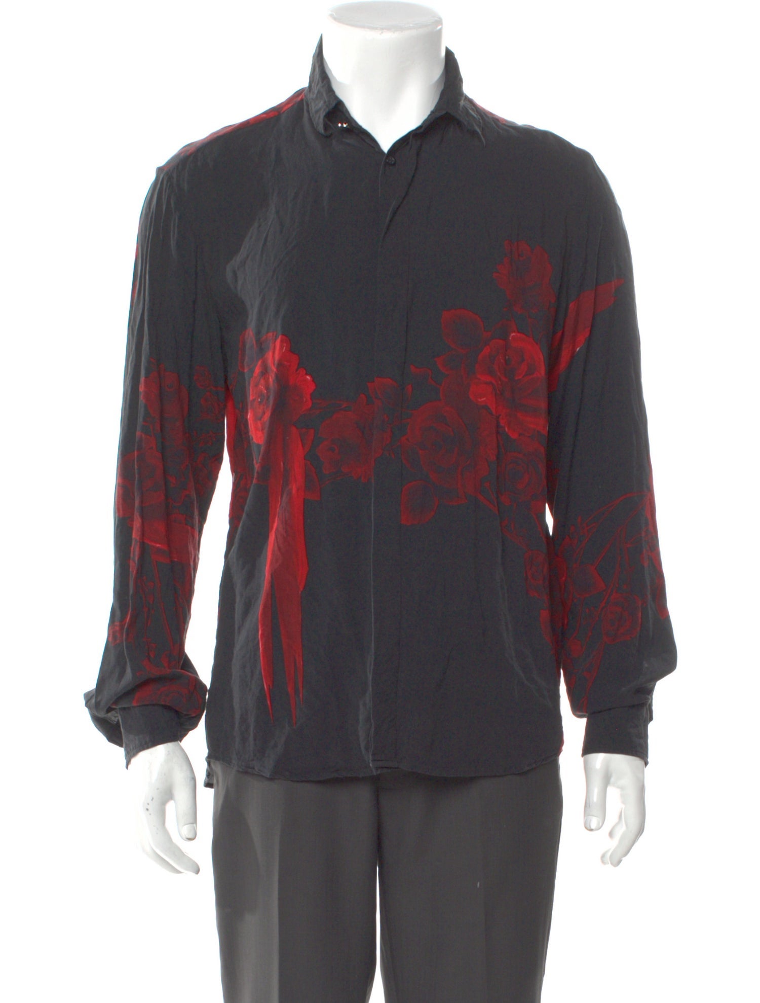 Just Cavalli Floral Print Long Sleeve Shirt