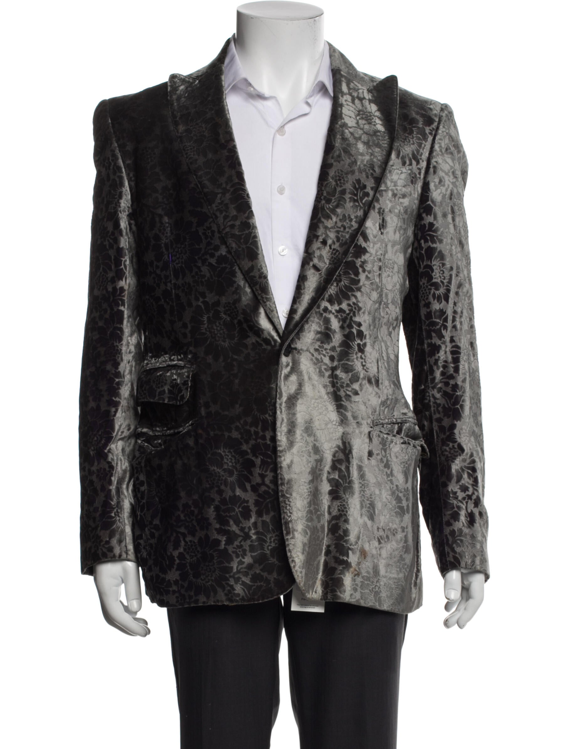 Just Cavalli Floral Print Peacoat