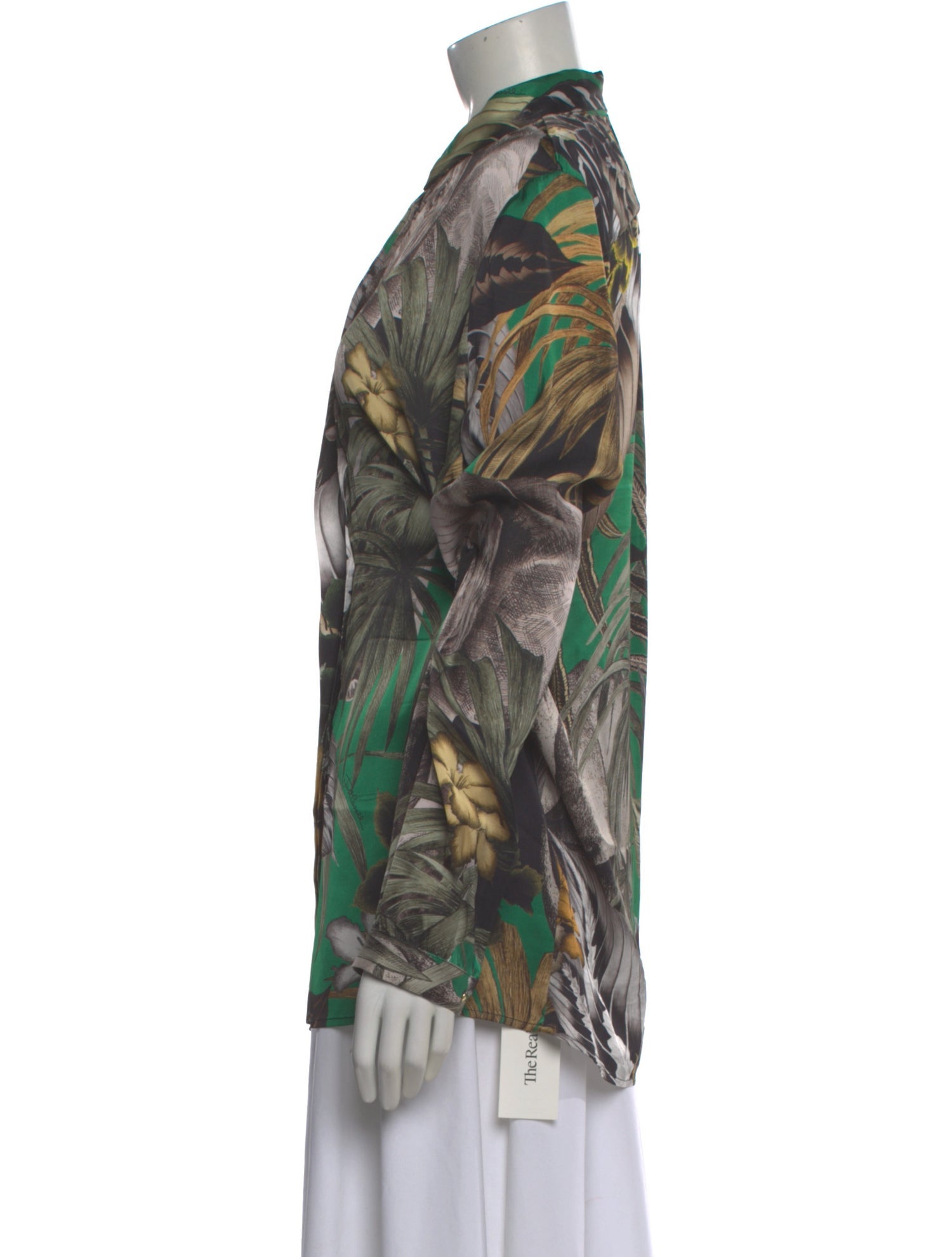 Just Cavalli Animal Print Long Sleeve Blouse