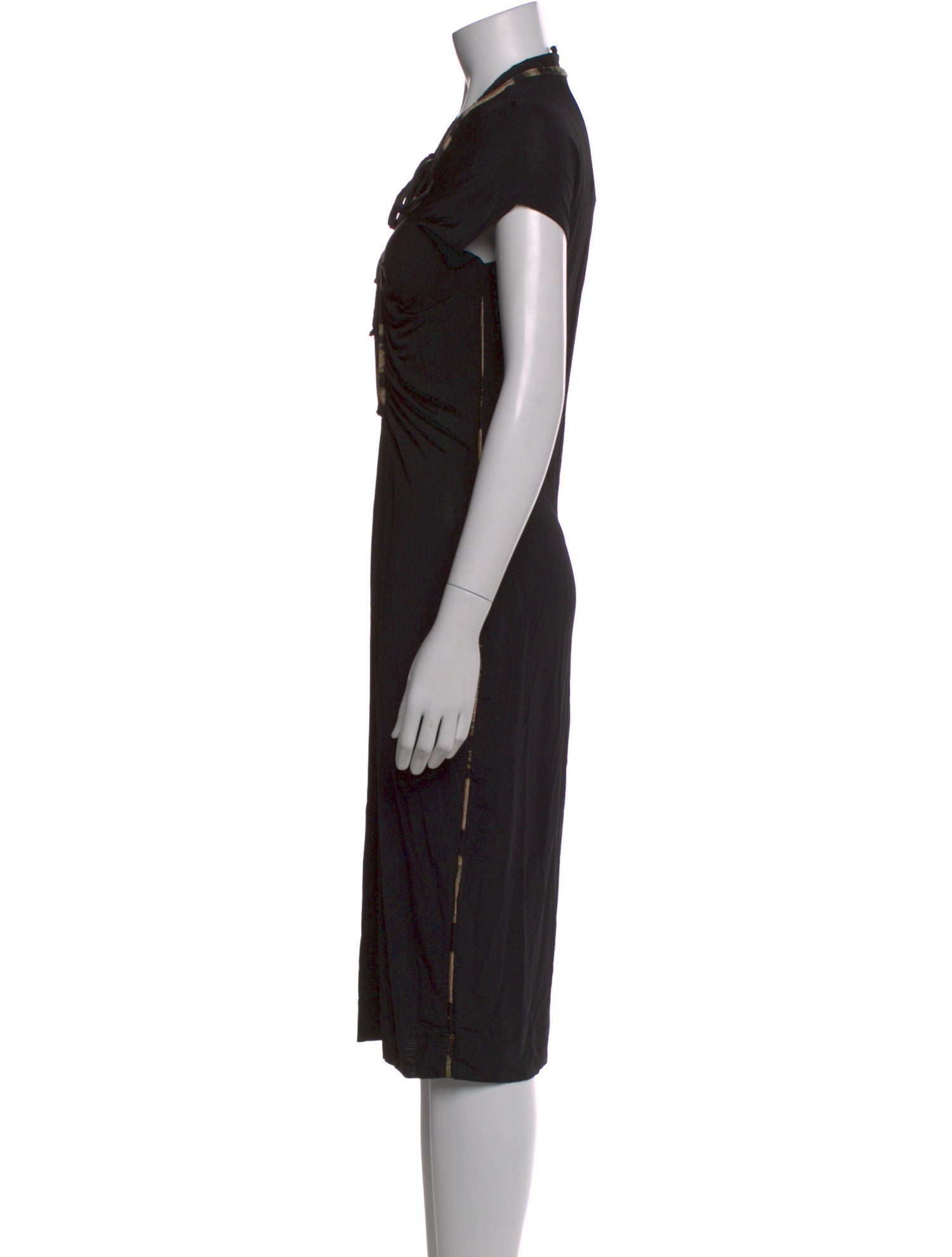 Just Cavalli V-Neck Midi Length Dress