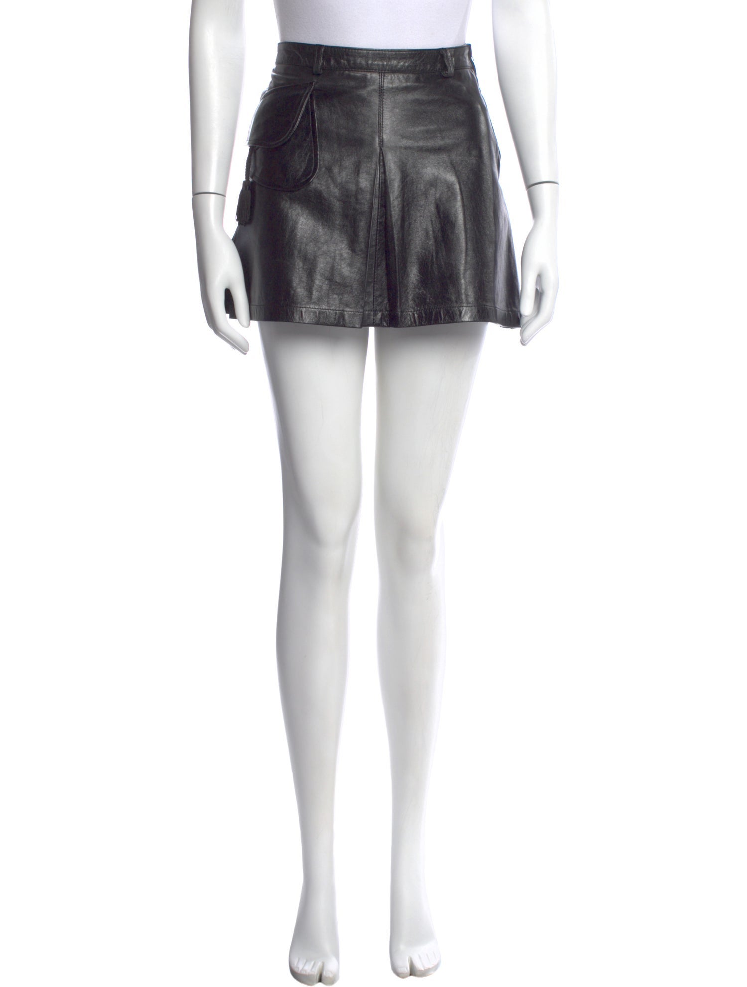 Just Cavalli Leather Mini Skirt