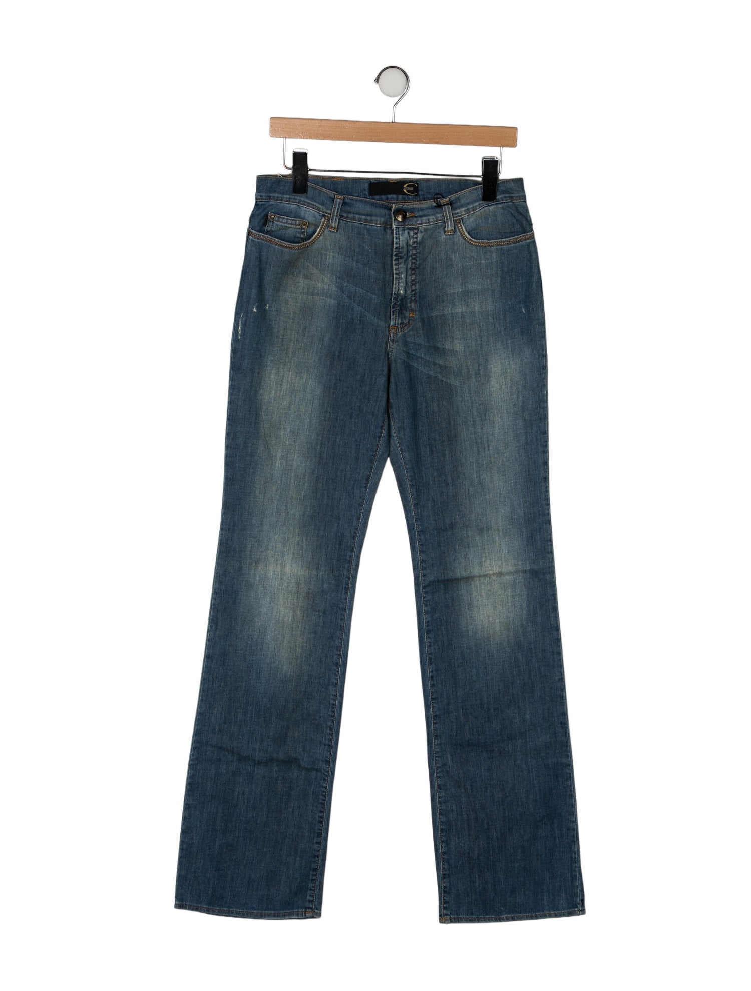 Just Cavalli Mid-Rise Wide Leg Jeans