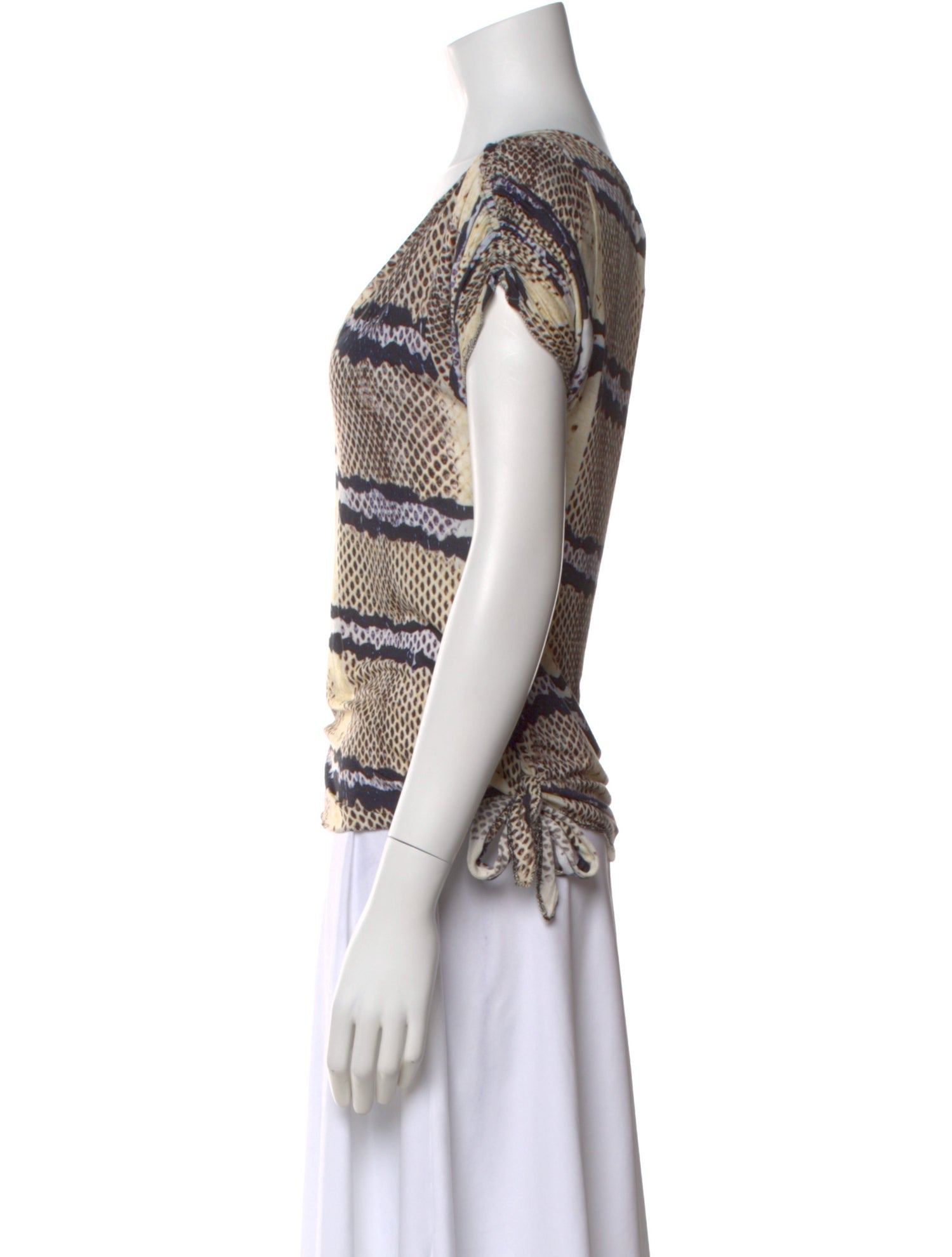 Just Cavalli Animal Print V-Neck Top