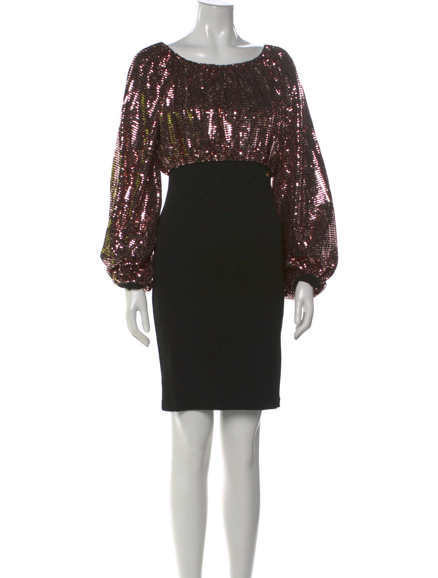 Just Cavalli Bateau Neckline Mini Dress
