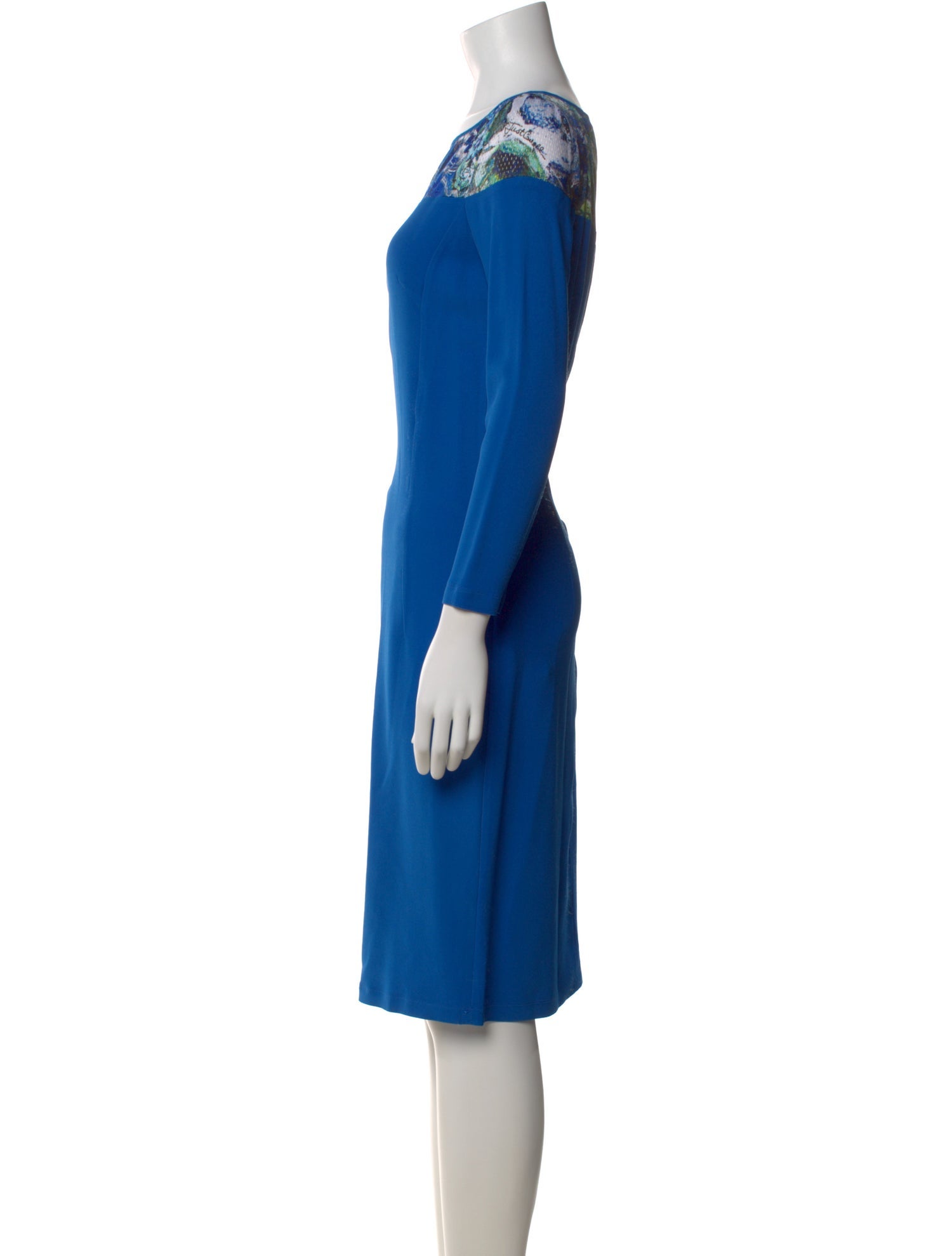 Just Cavalli Bateau Neckline Knee-Length Dress