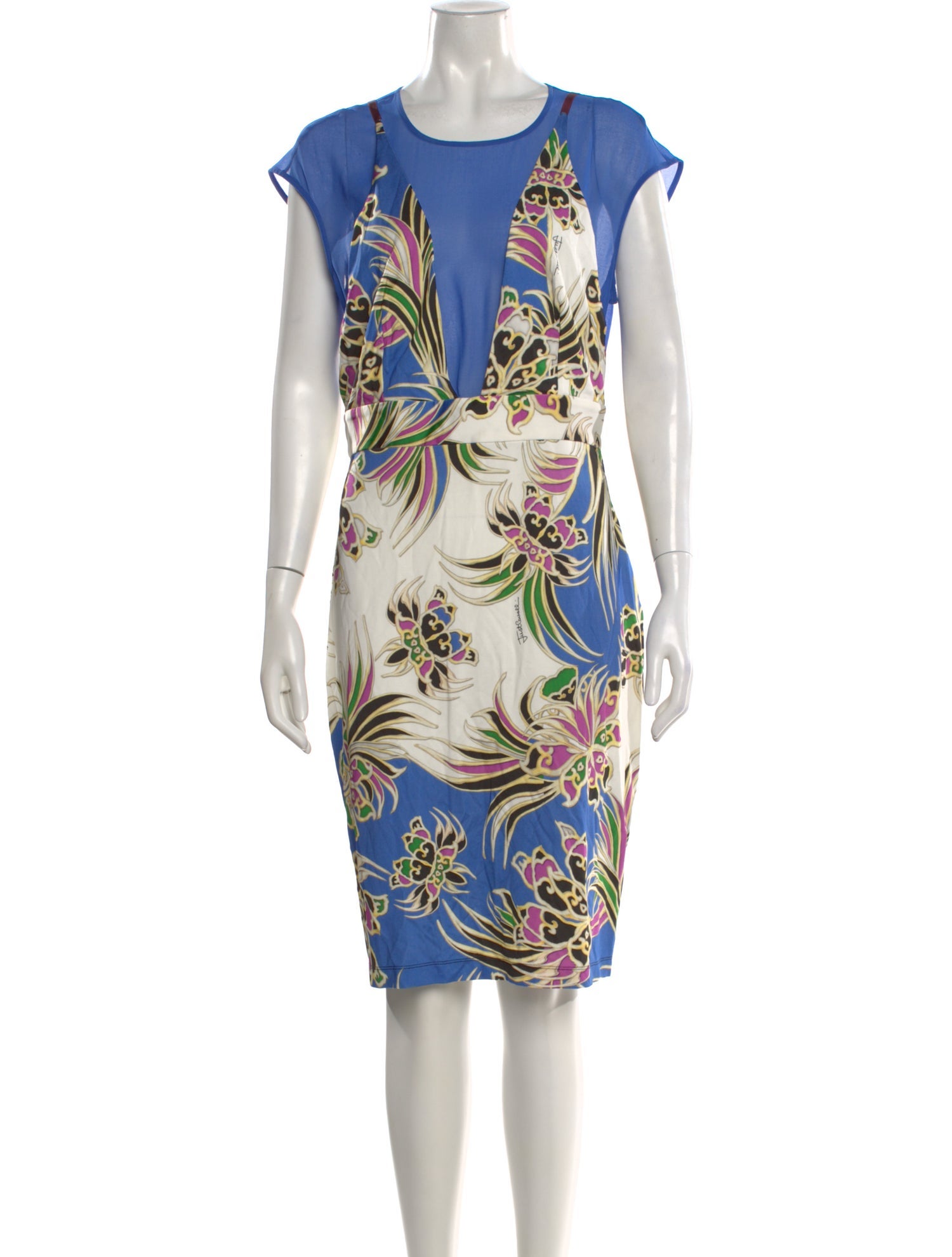 Just Cavalli Printed Knee-Length Dress
