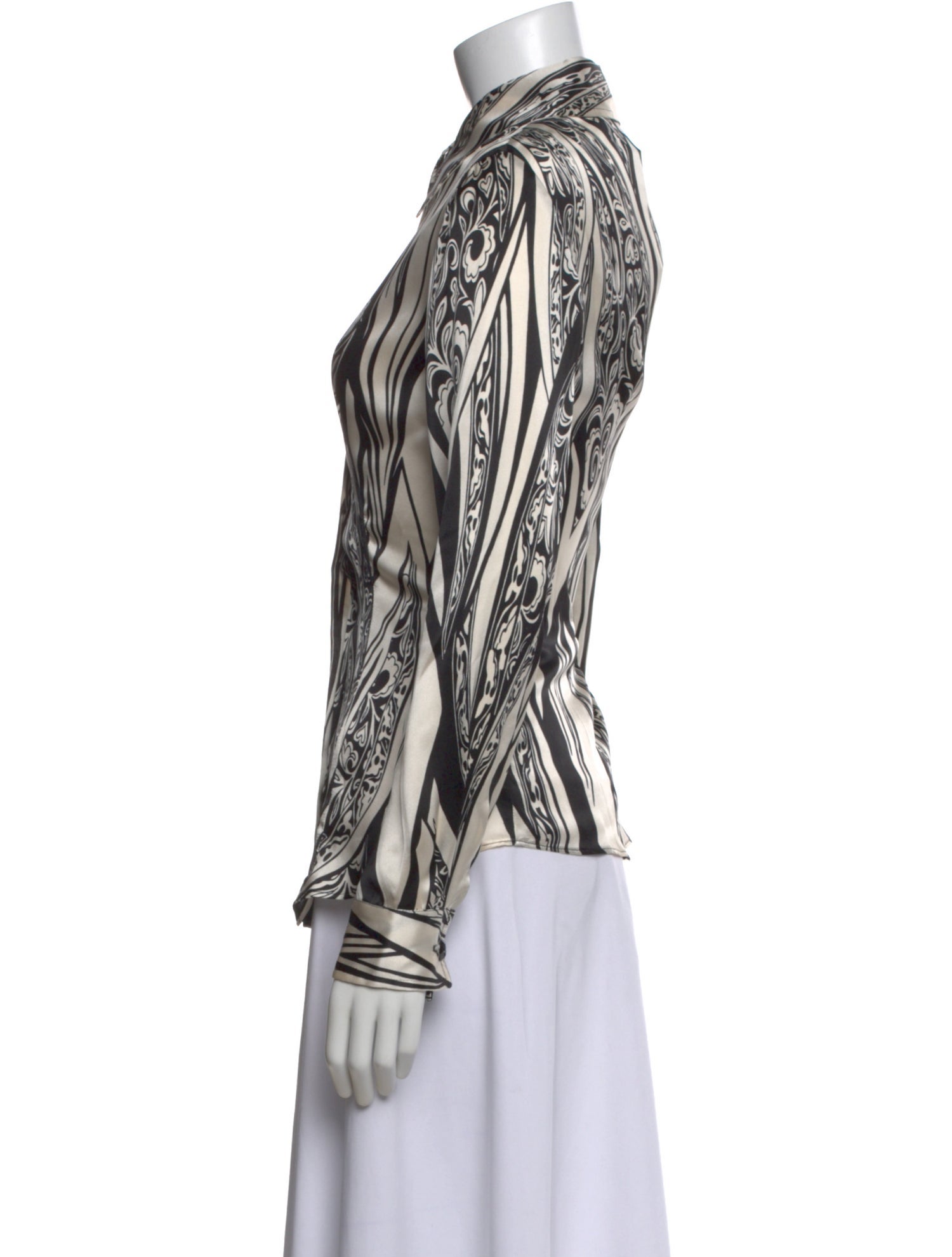 Just Cavalli Silk Printed Blouse
