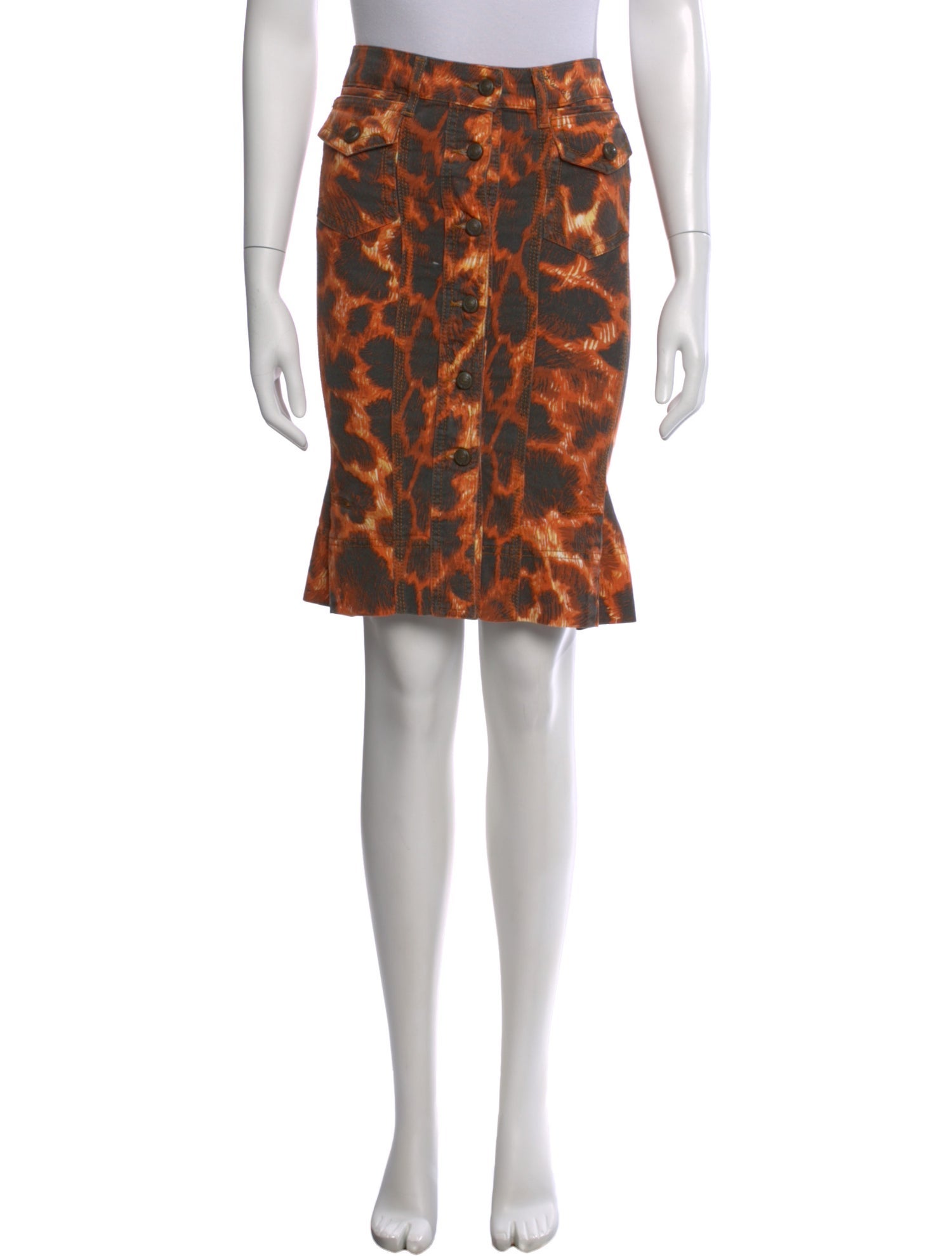 Just Cavalli Floral Print Knee-Length Skirt