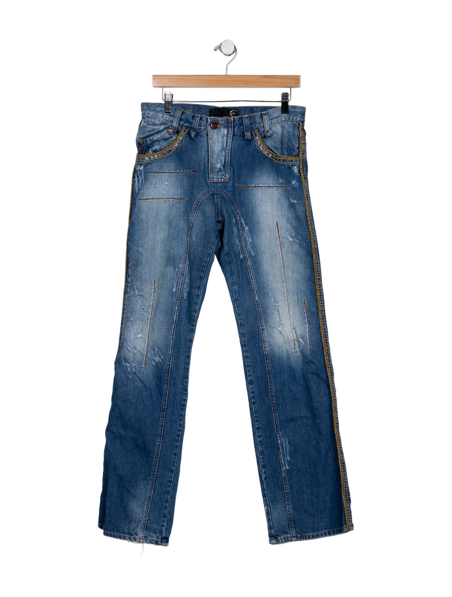 Just Cavalli Mid-Rise Straight Leg Jeans
