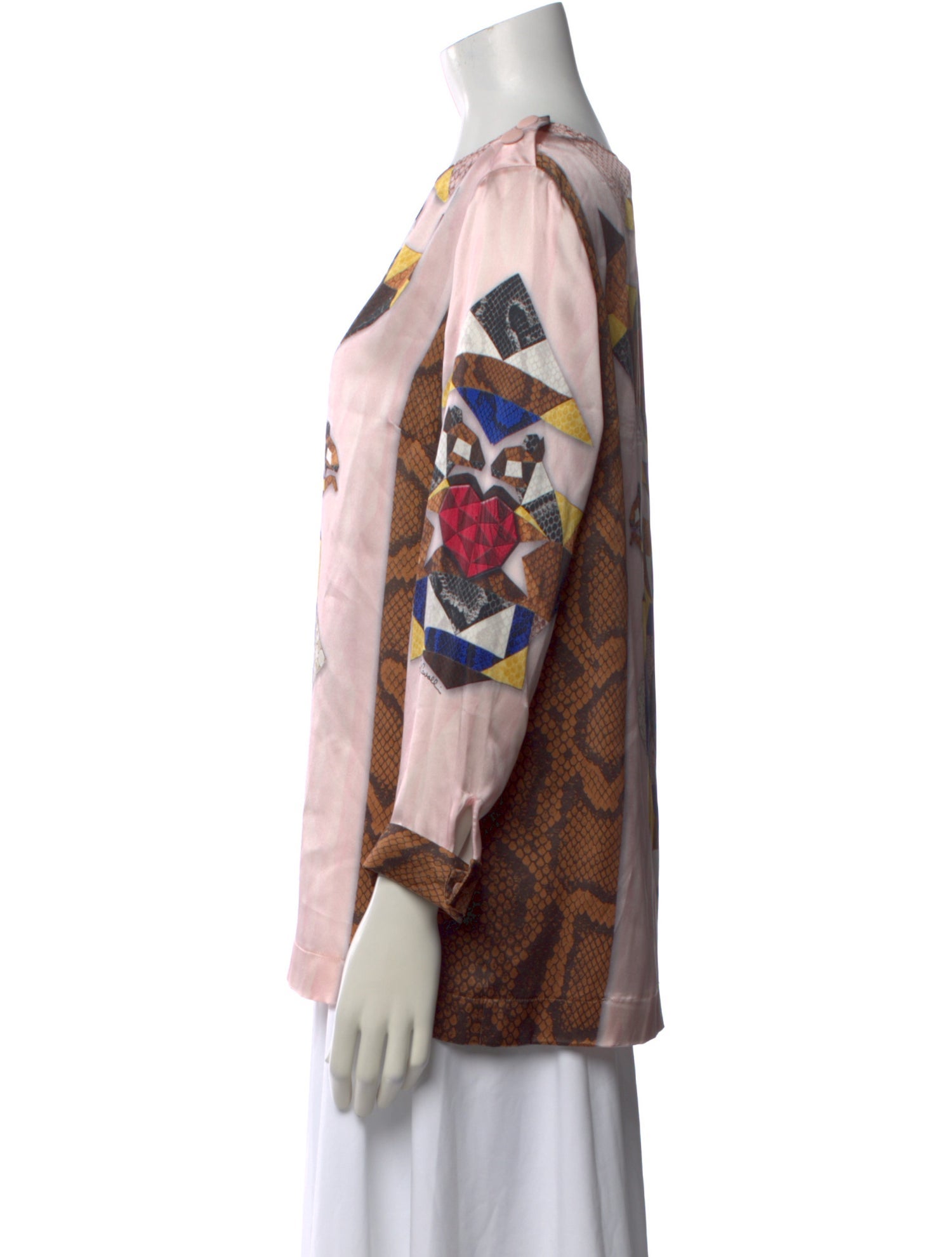 Just Cavalli Graphic Print Crew Neck Top