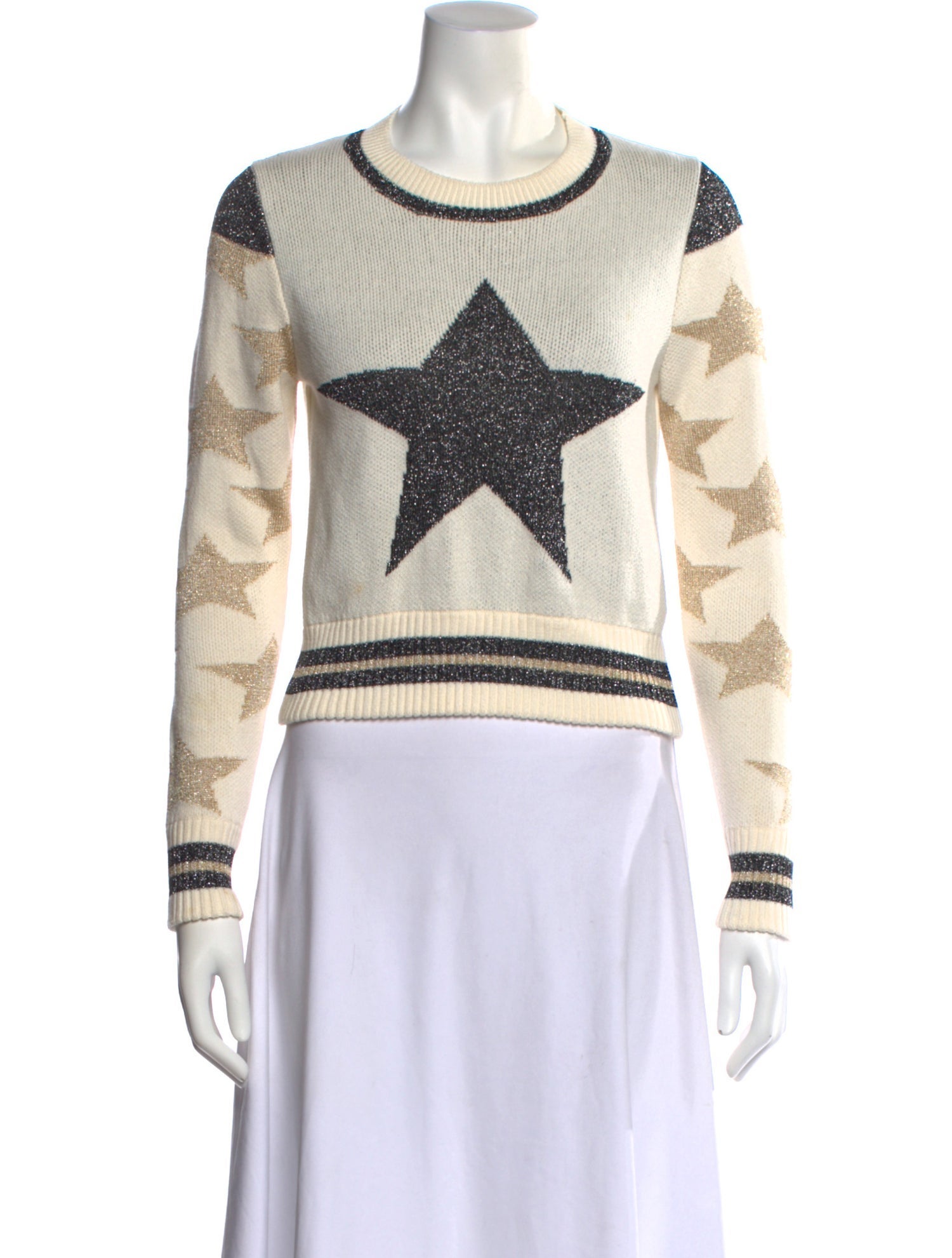 Just Cavalli Printed Scoop Neck Sweater