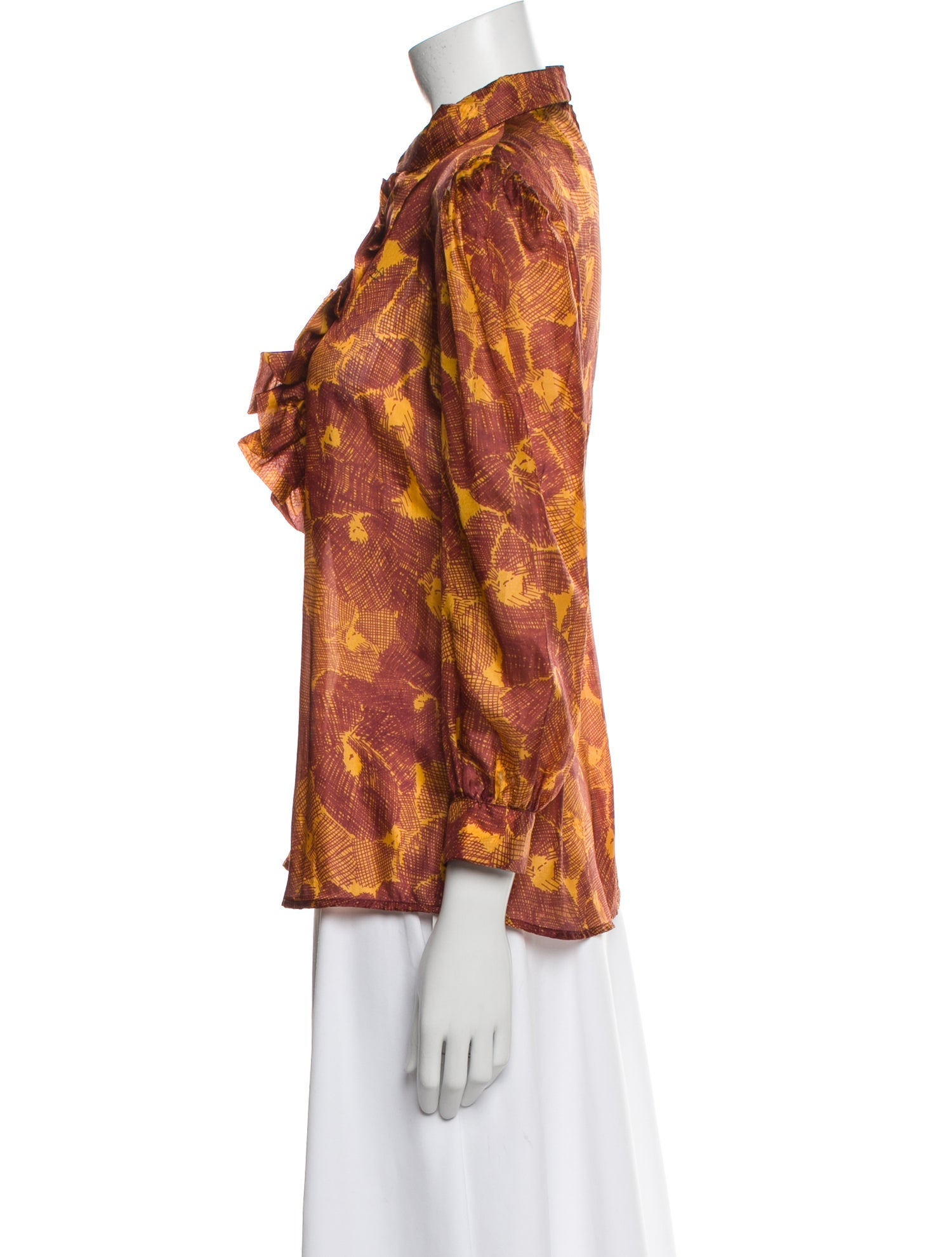 Just Cavalli Printed Three-Quarter Sleeve Blouse
