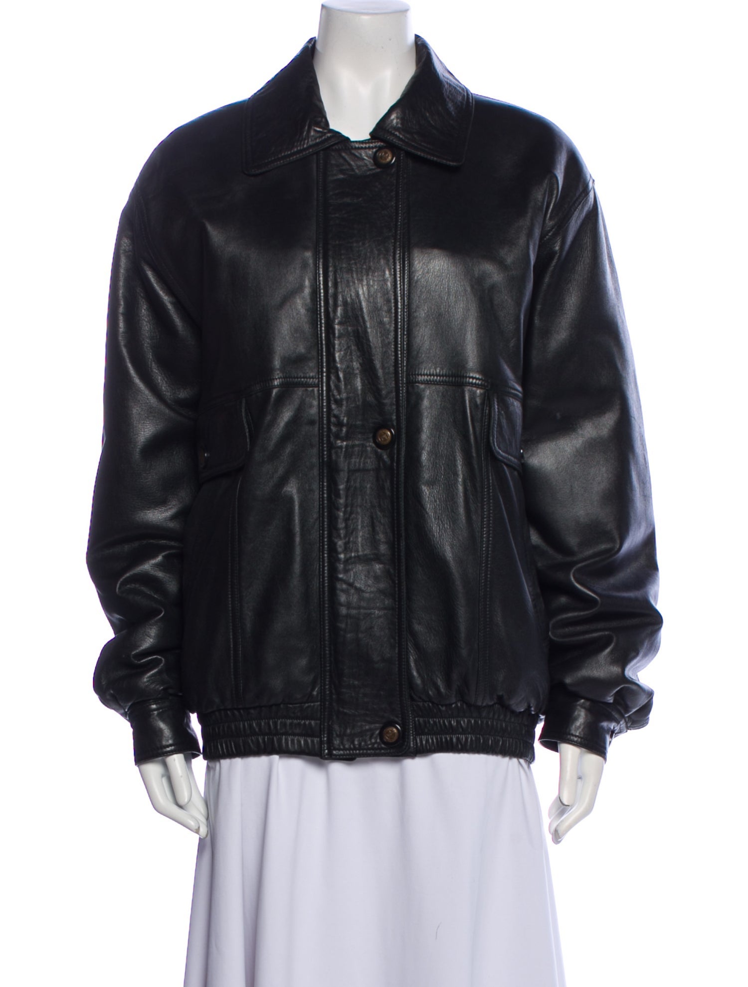 JULIAN GOLD Vintage Leather Bomber Jacket