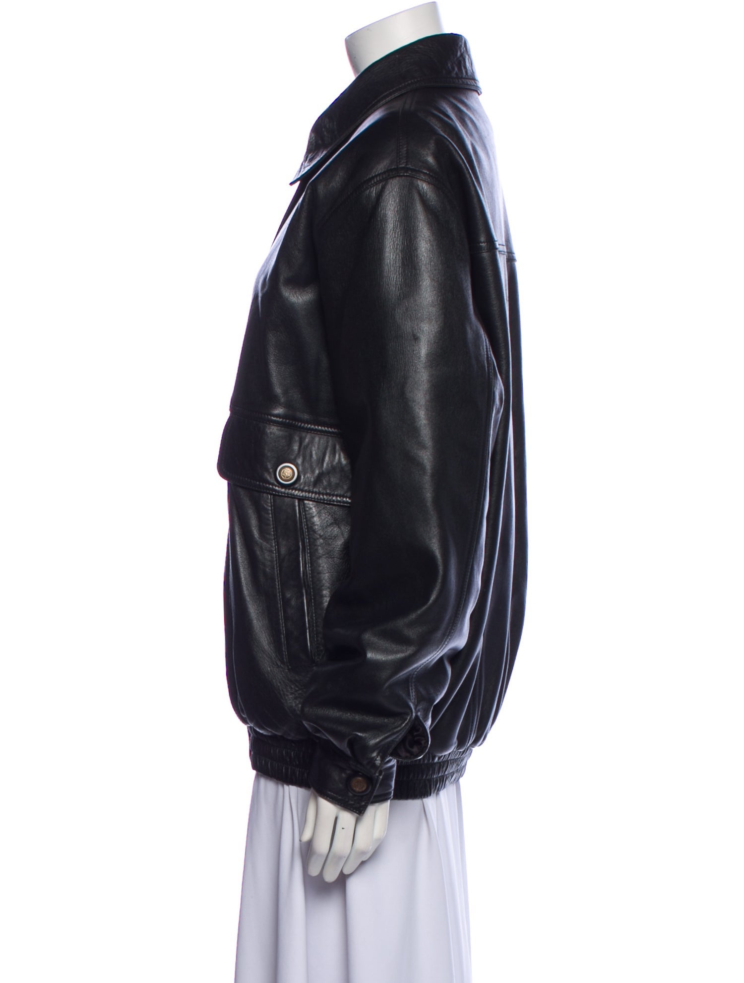 JULIAN GOLD Vintage Leather Bomber Jacket