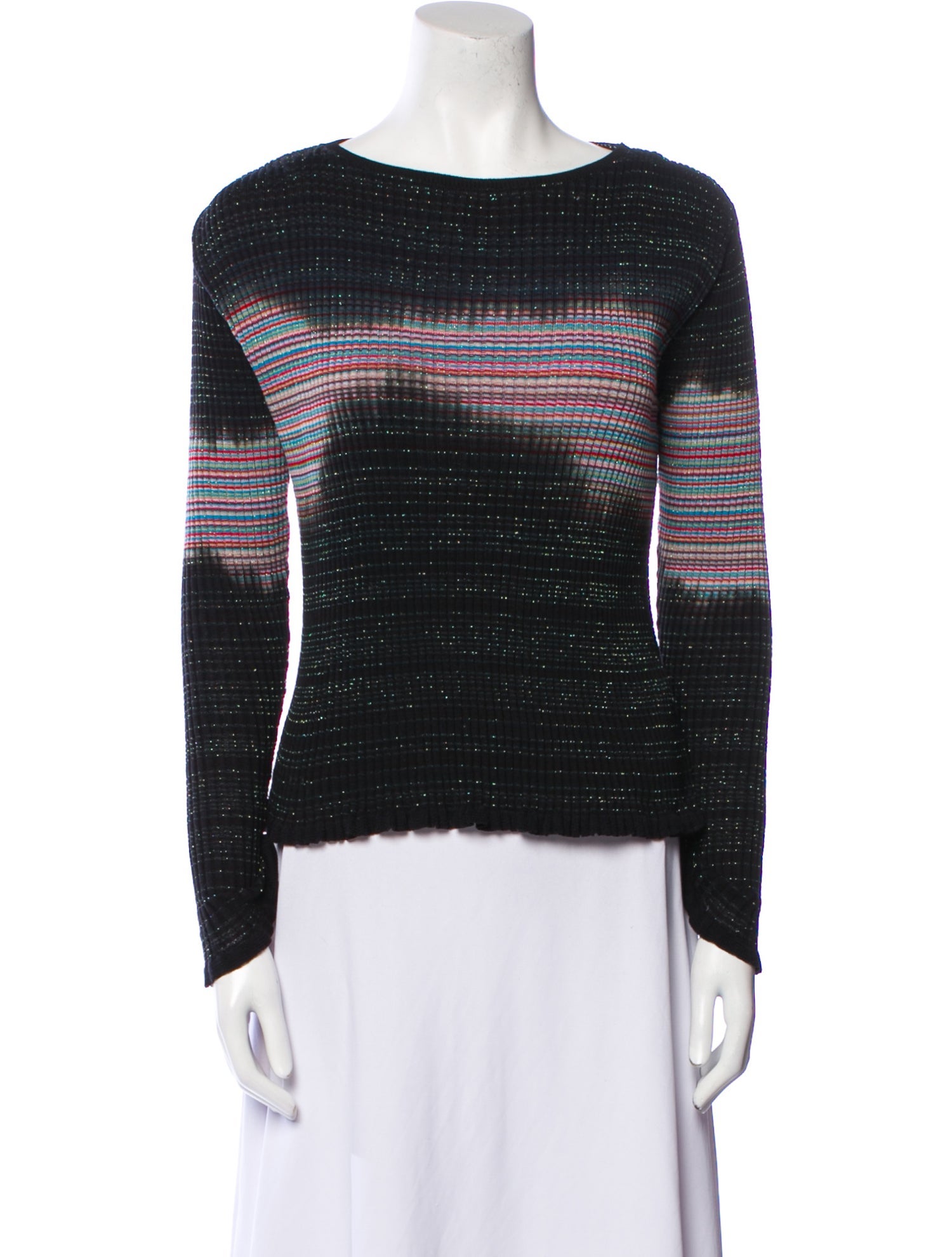Julia Heuer Tie-Dye Print Bateau Neckline Sweater