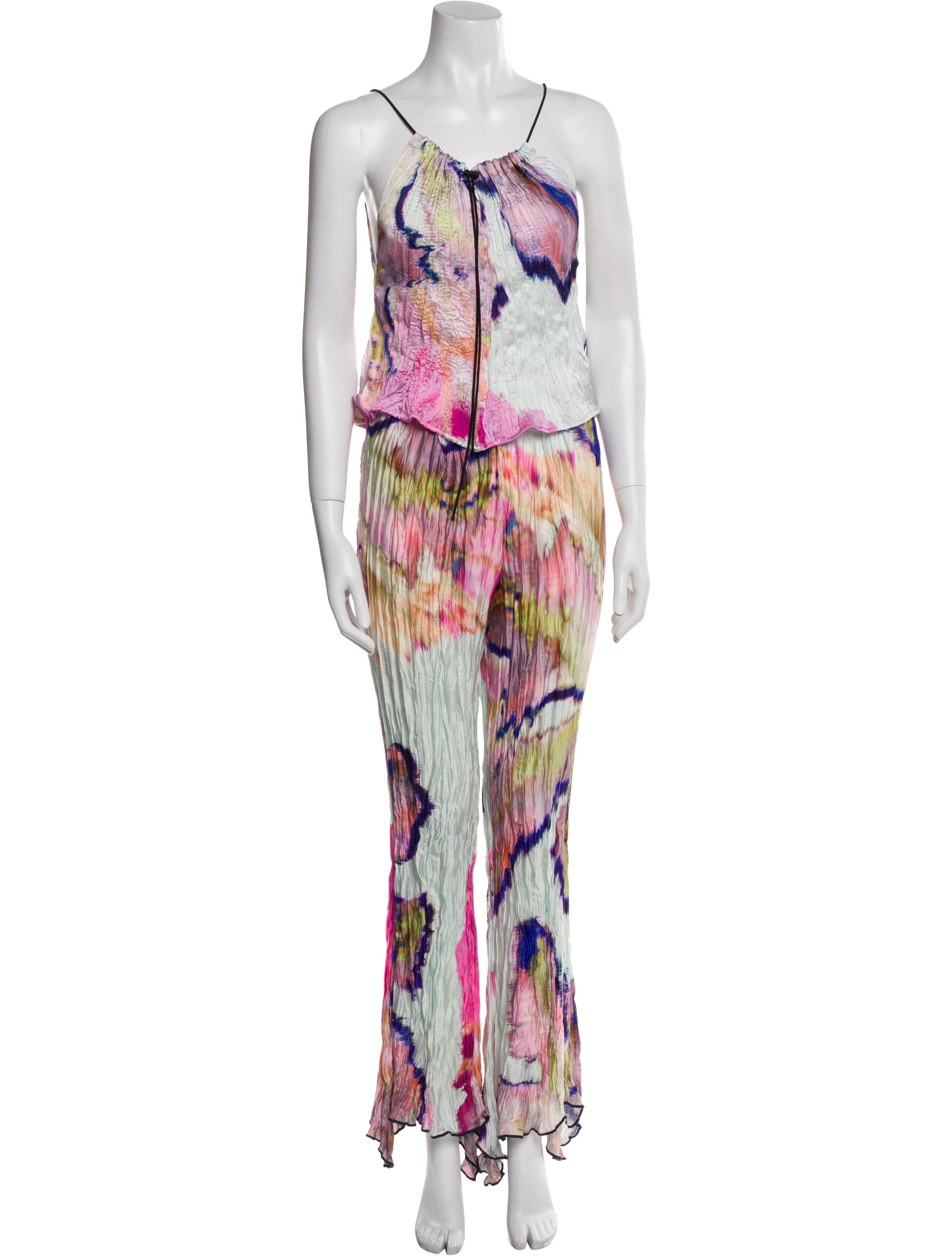 Julia Heuer Floral Print Keyhole Accent Pant Set