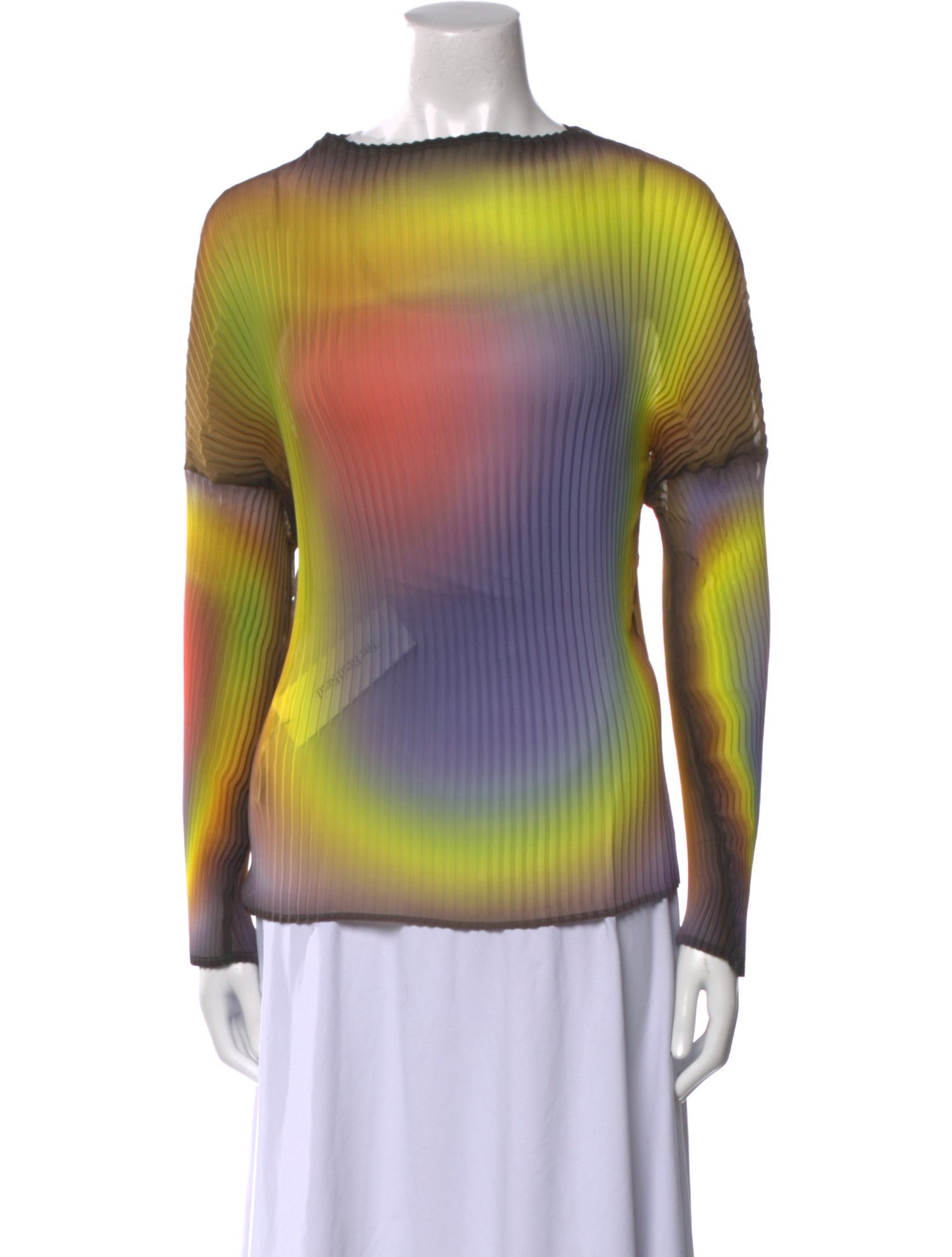 Julia Heuer Tie-Dye Print Bateau Neckline Tunic