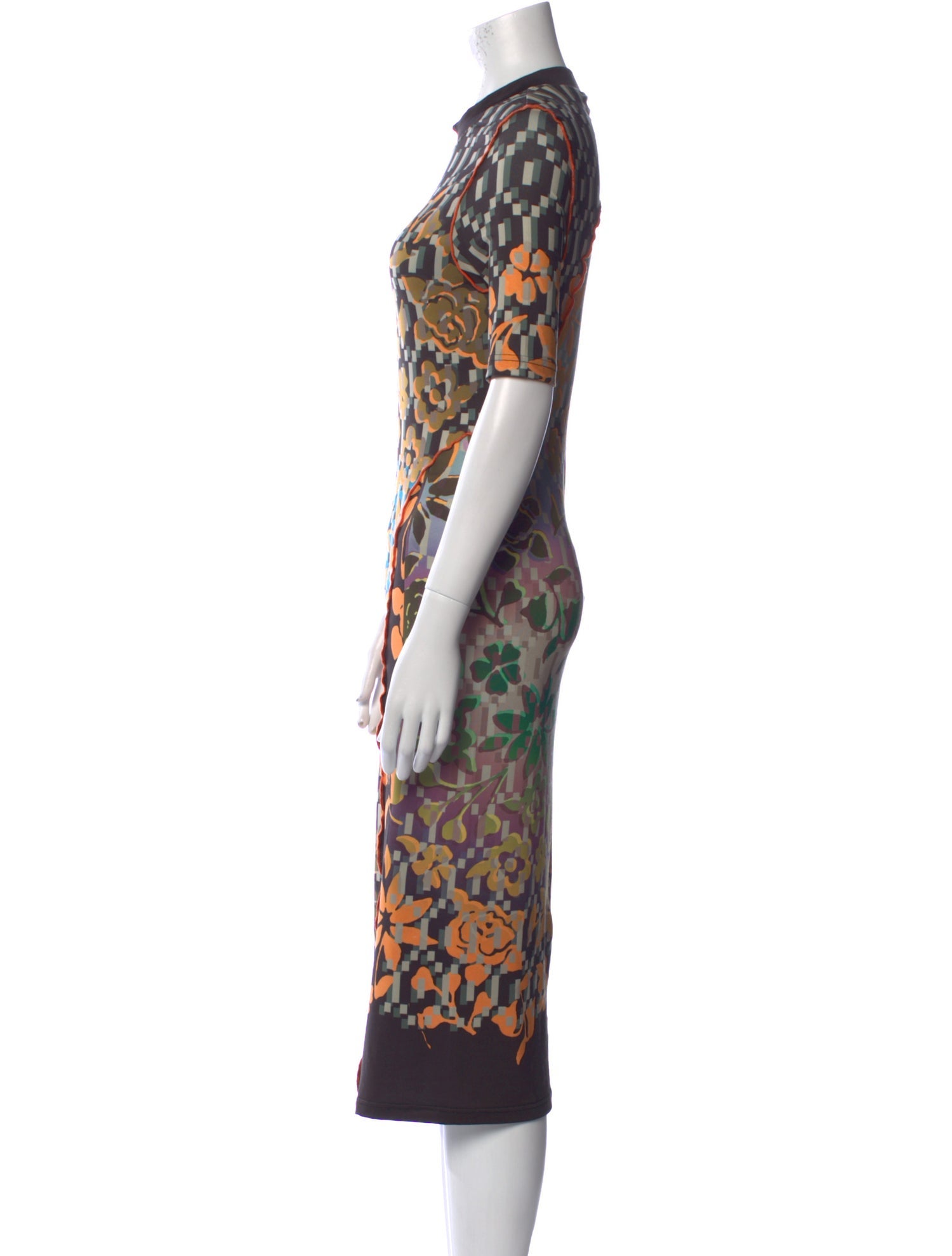 Julia Heuer Printed Midi Length Dress