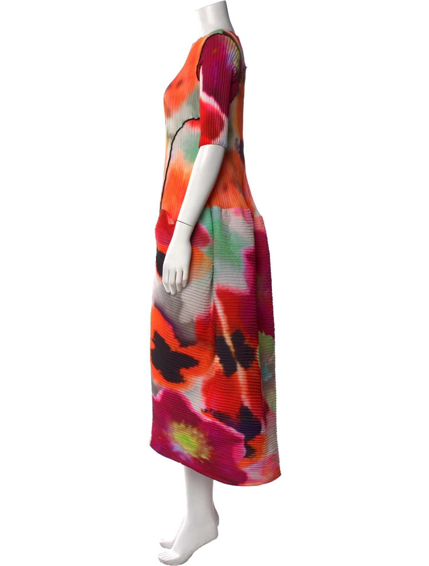 Julia Heuer Tie-Dye Print Long Dress