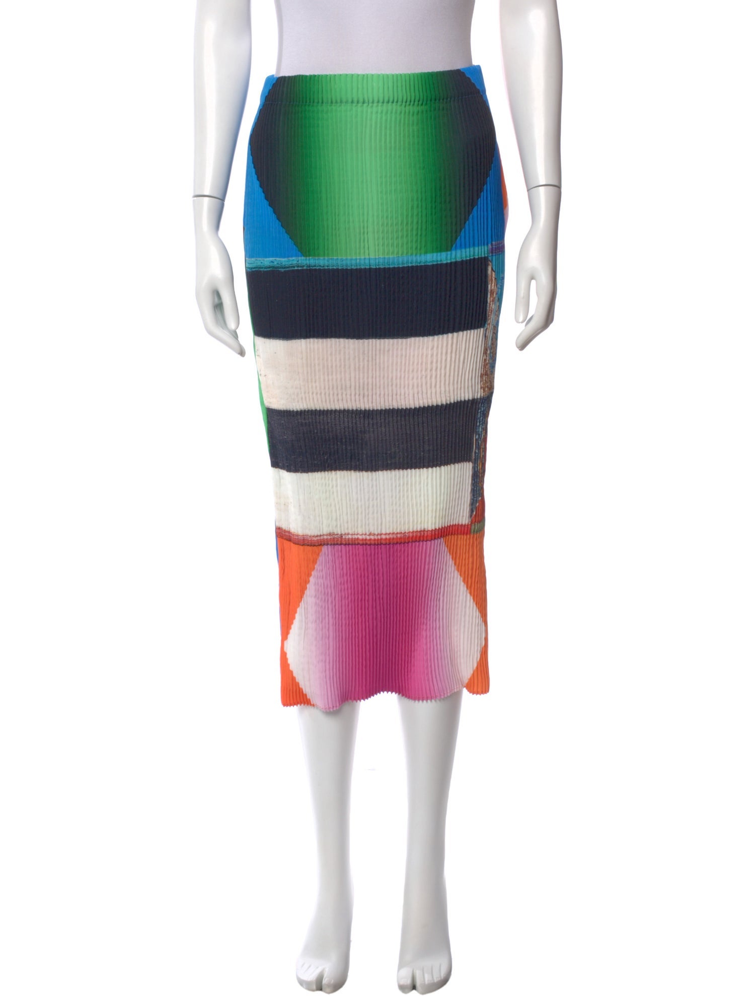 Julia Heuer Striped Midi Length Skirt