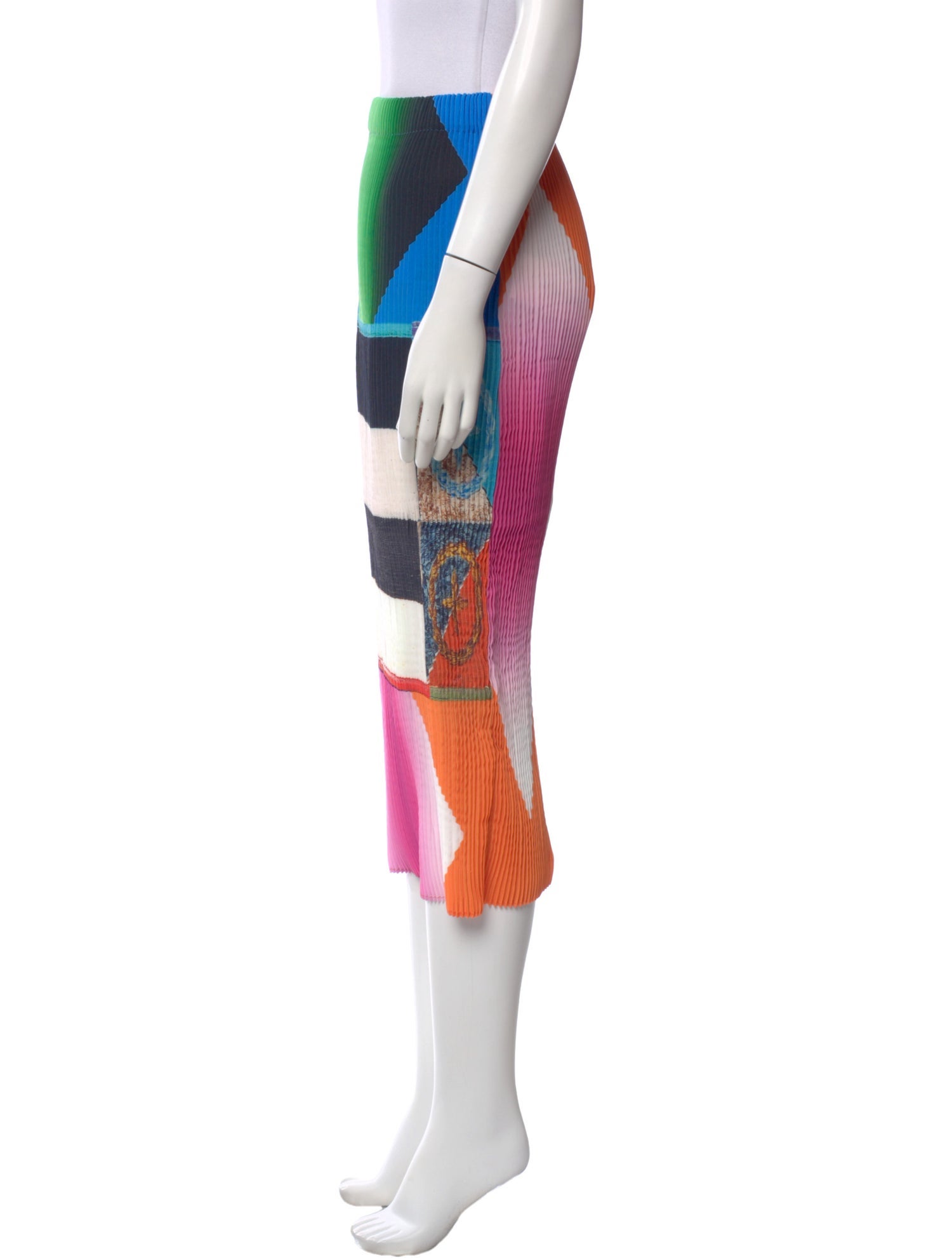 Julia Heuer Striped Midi Length Skirt