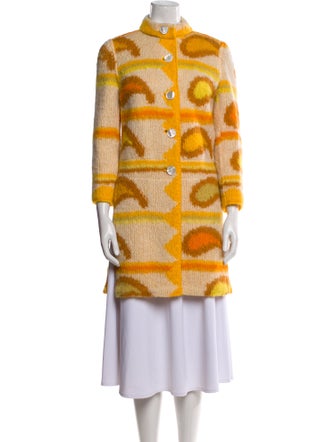 Julius Garfinckel & Co.. Merino Wool Printed Faux Fur Coat