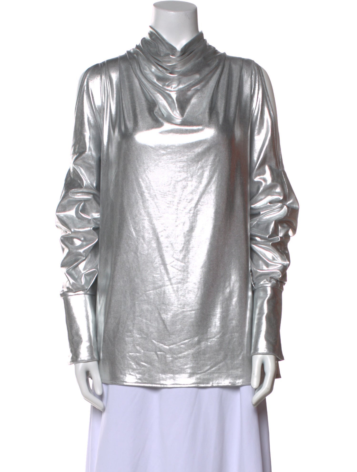 JULIA ALLERT Cowl Neck Long Sleeve Blouse